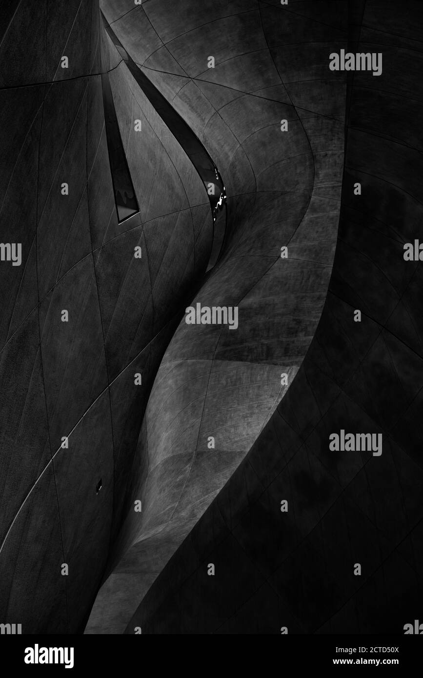 Innenansicht des Museums der Geschichte der polnischen Juden, erbaut 2005, Warschau, Polen. Stockfoto