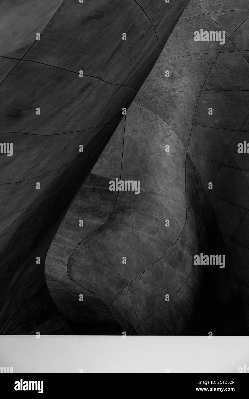 Innenansicht des Museums der Geschichte der polnischen Juden, erbaut 2005, Warschau, Polen. Stockfoto