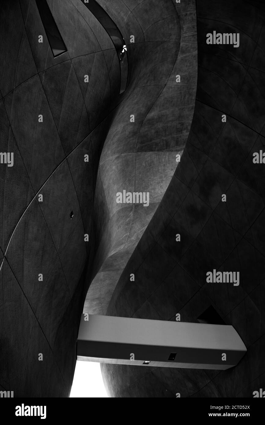 Innenansicht des Museums der Geschichte der polnischen Juden, erbaut 2005, Warschau, Polen. Stockfoto