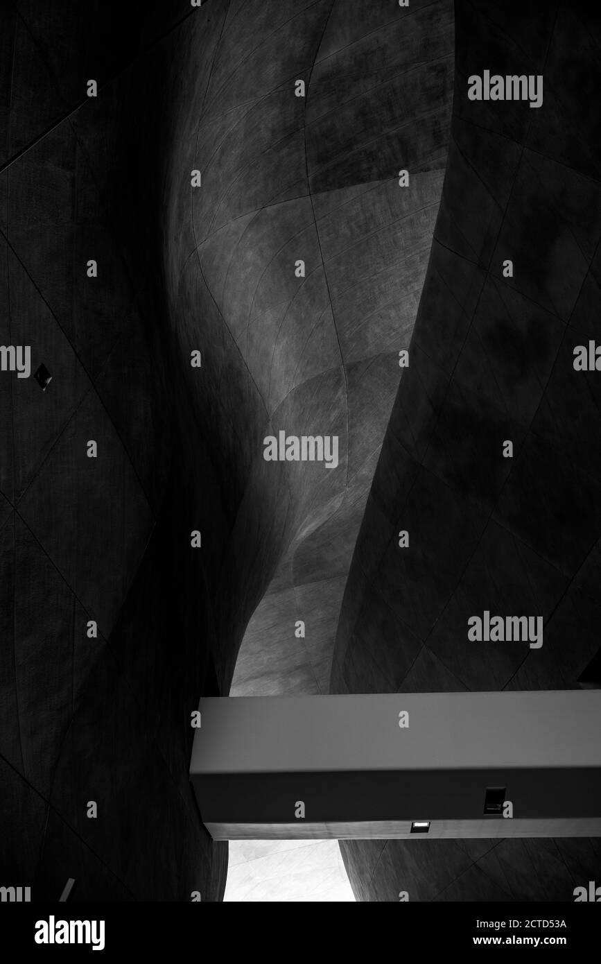 Innenansicht des Museums der Geschichte der polnischen Juden, erbaut 2005, Warschau, Polen. Stockfoto