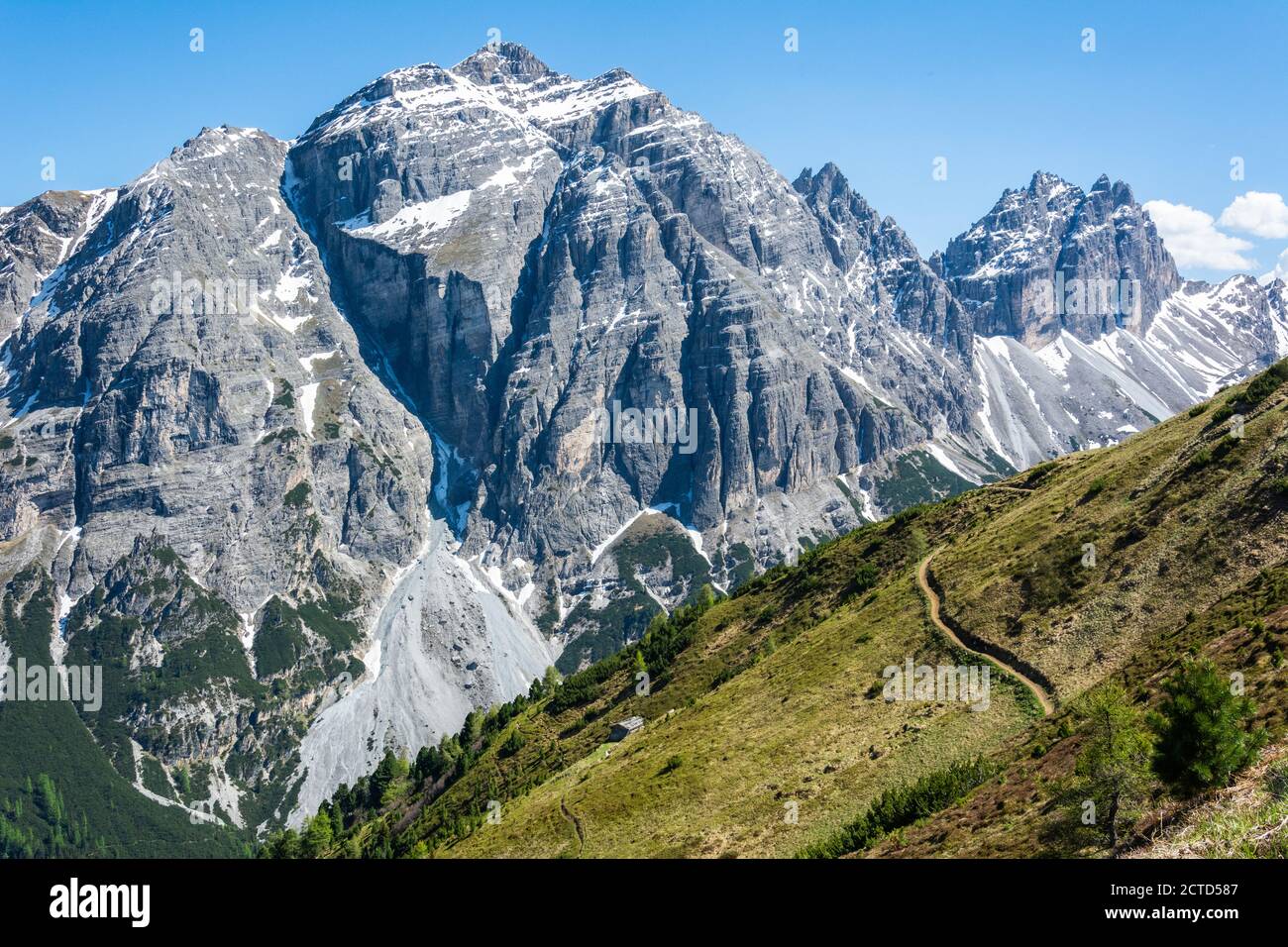 Kirchdach (2,840 m) in den Stubaier Alpen in Tirol, Österreich. Stockfoto