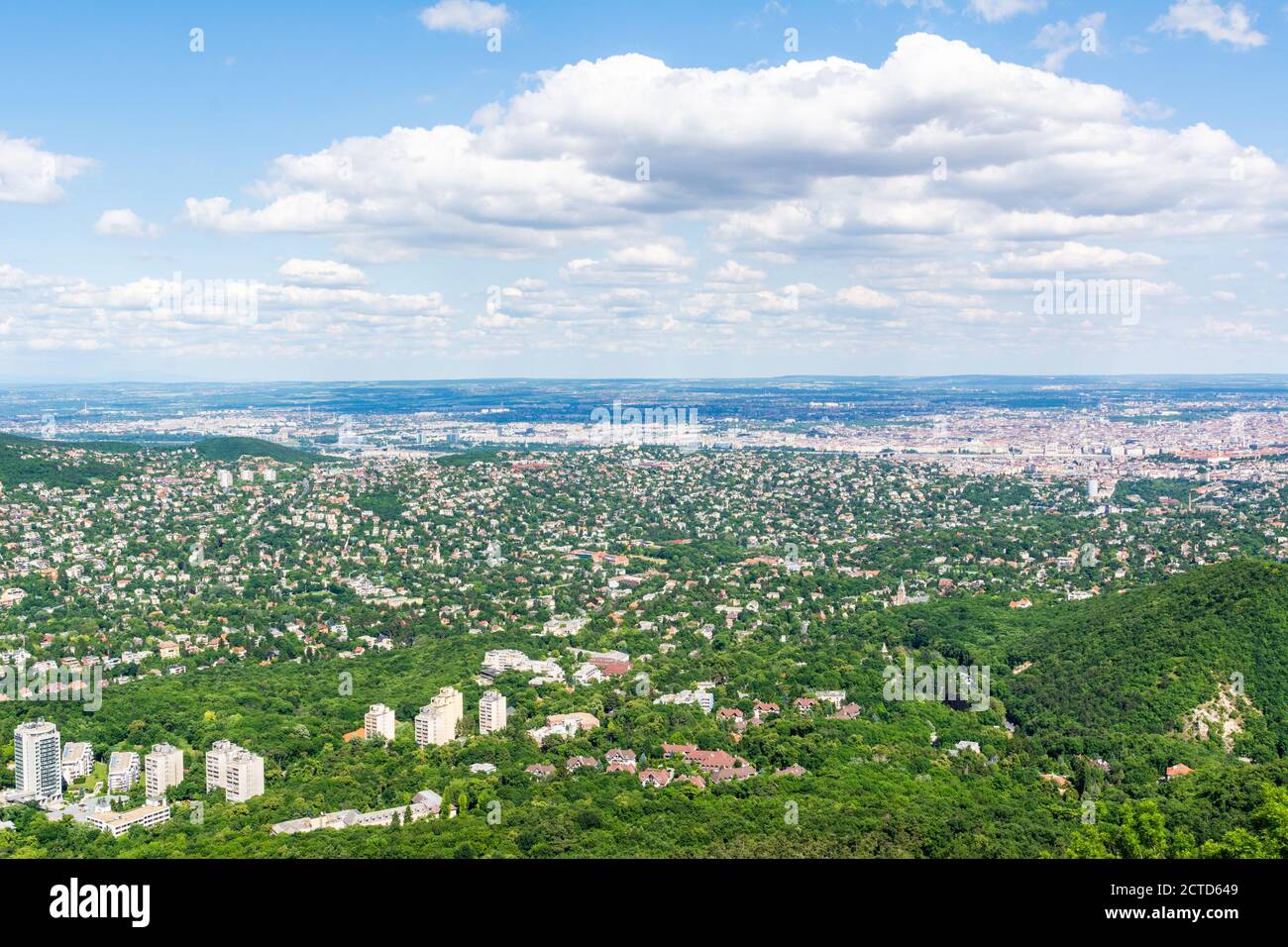 Blick über Budapest – die Hauptstadt Ungarns. Stockfoto