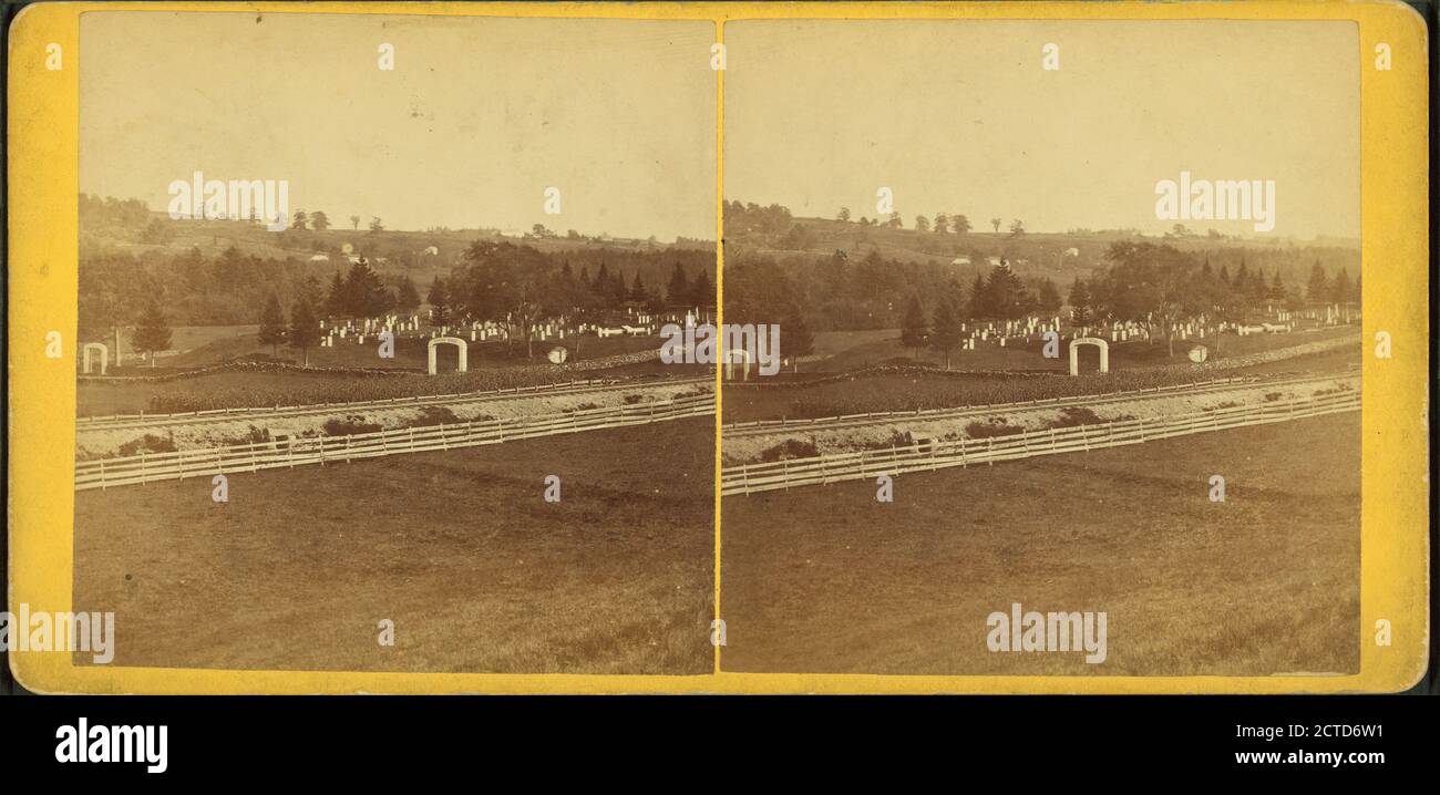 Blick auf den Riverside Cemetery., Standbild, Stereographen, 1850 - 1930, Putnam, George T., 1851 Stockfoto
