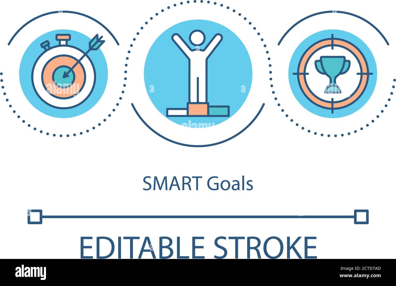 Symbol für das Konzept „Smart Goals“ Stock Vektor