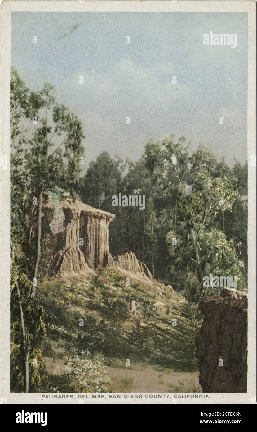 Palisades, Del Mar, San Diego County, California, Standbild, Postkarten, 1898 - 1931 Stockfoto