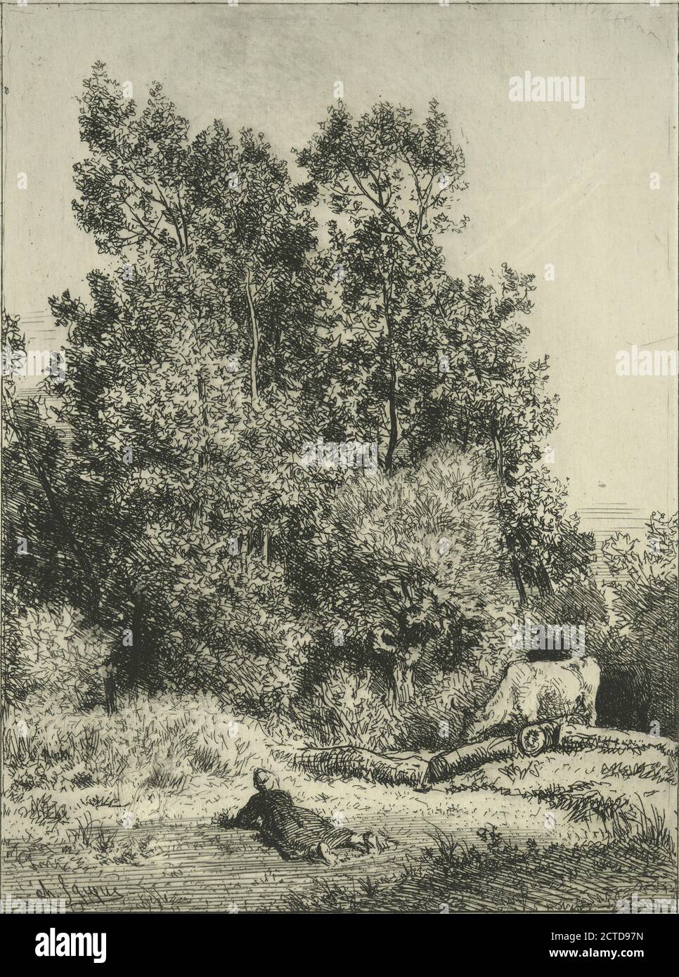 Paysage., Standbild, Drucke, 1864 Stockfoto