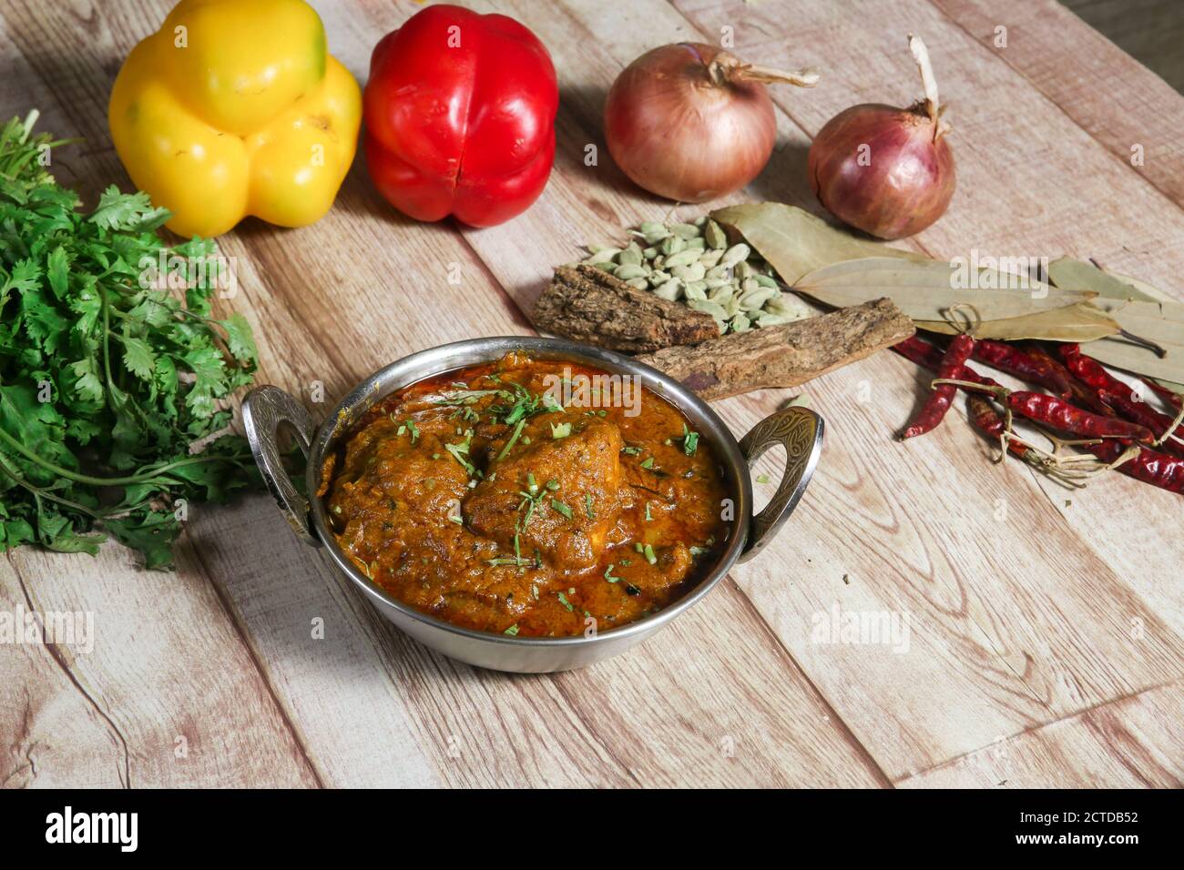 Indisches Restaurant testy und würzig beste Essen. Stockfoto