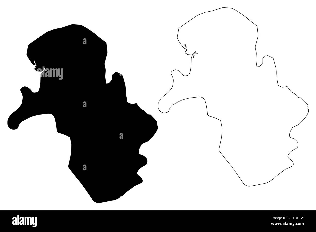 Windhoek City (Republik Namibia, Khomas Region) Karte Vektorgrafik, Skizze Stadt von Windhoek Karte Stock Vektor
