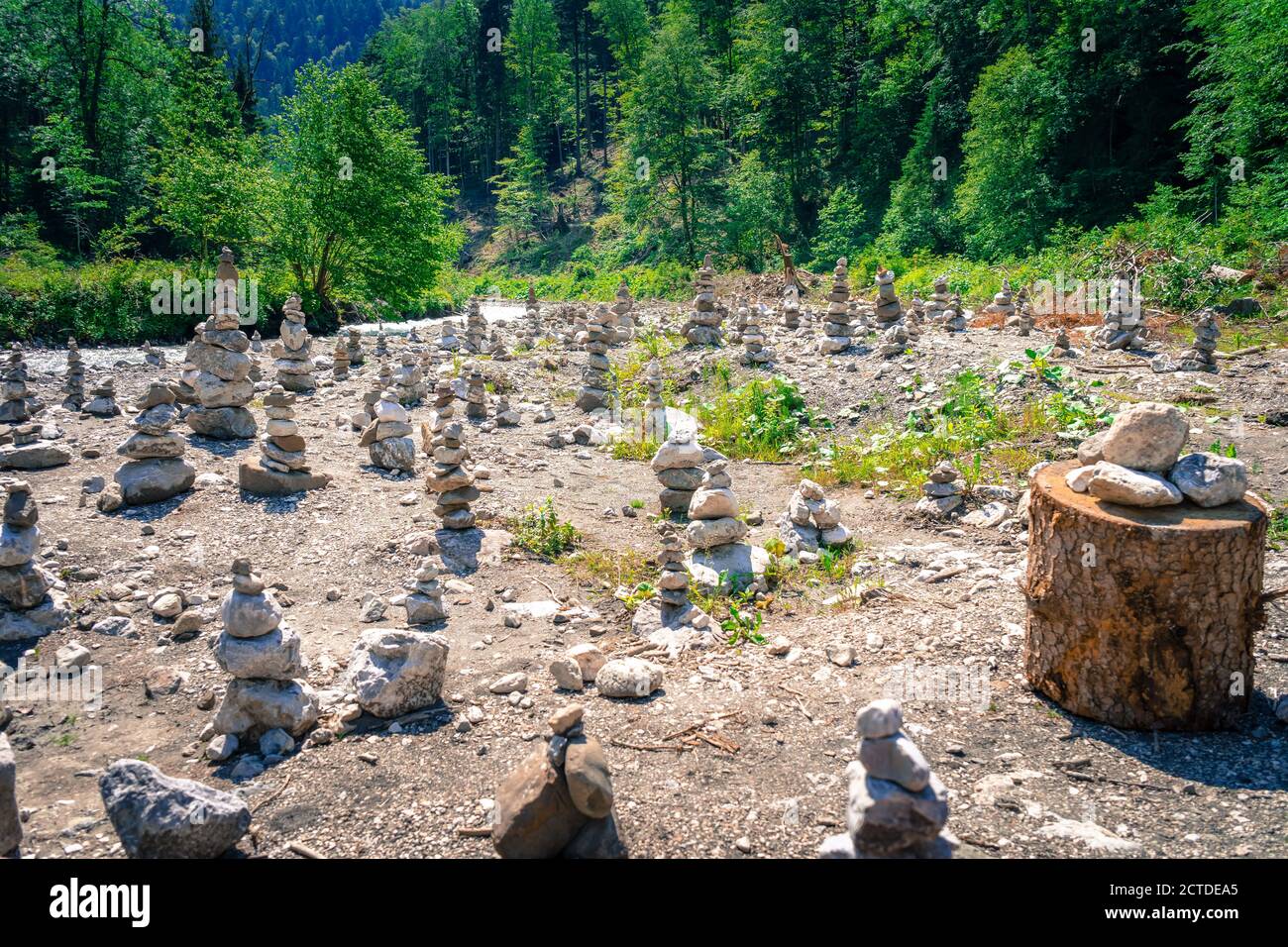 Wanderung durch die Partnachschlucht und die Partnach Alm In der Nähe von Garmisch-Parten-Kirchen in Bayern Deutschland Stockfoto