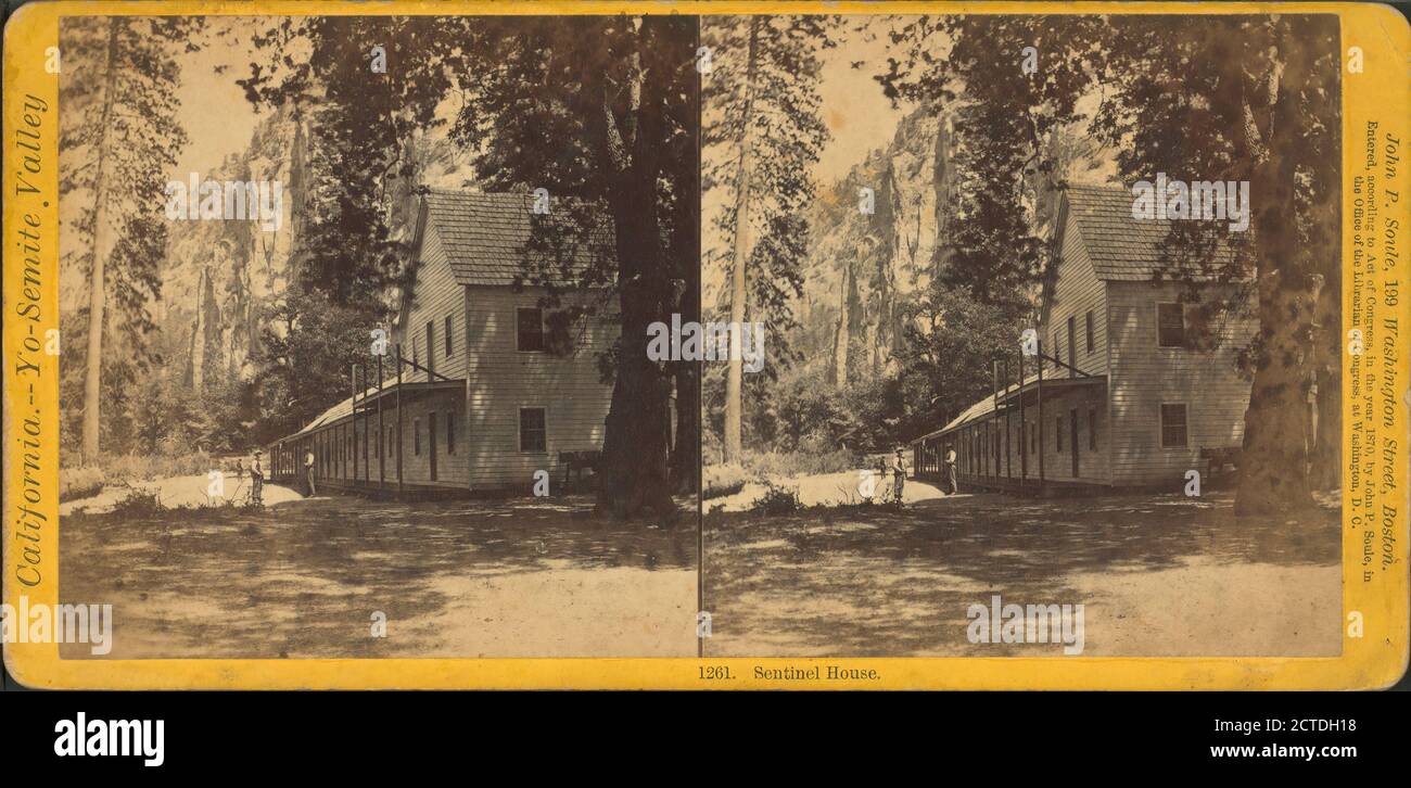 Sentinel House., Standbild, Stereographen, 1870, Soule, John P. (1827-1904 Stockfoto