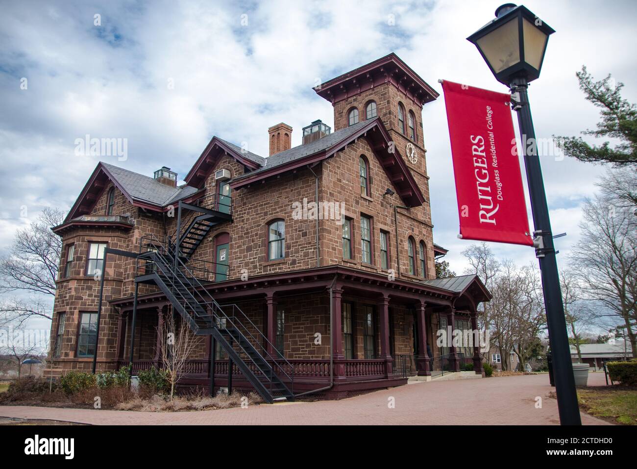 College Hall auf dem Douglass Campus der Rutgers University; als Douglass College 100-jähriges Jubiläum feierte Stockfoto