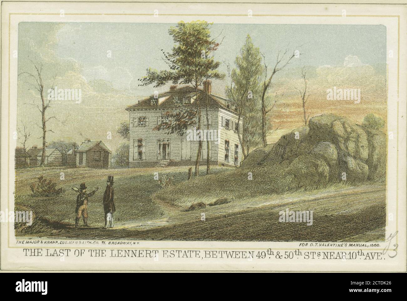 Der letzte des Lennert Anwesens, zwischen 49. & 50. St. nahe 10. Ave., Standbild, Druckgrafiken, 1828 - 1890 Stockfoto