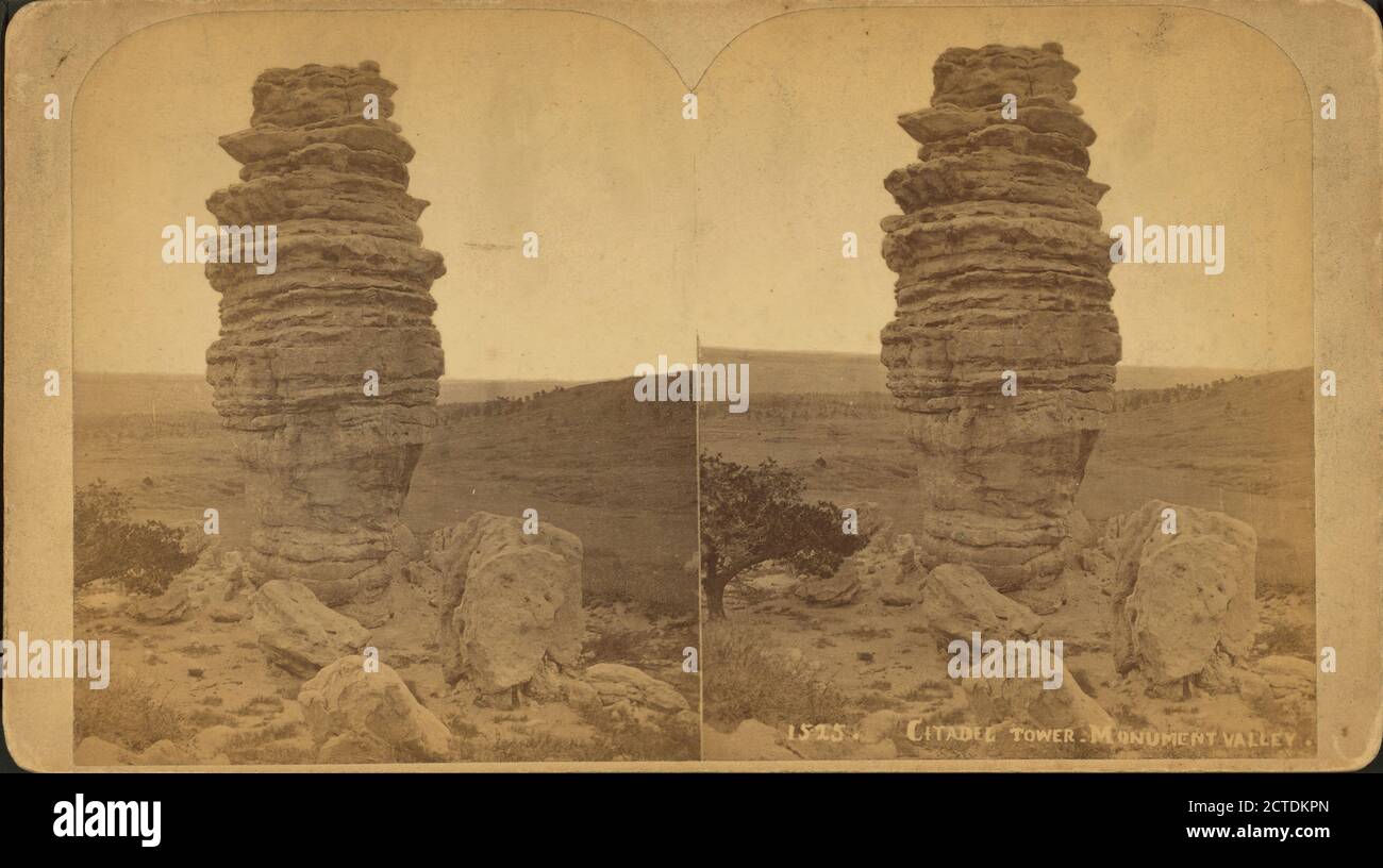 Zitadellenturm, Monument Valley., Standbild, Stereographen, 1850 - 1930, Martin, Alex (Alexander) (1841-1929 Stockfoto