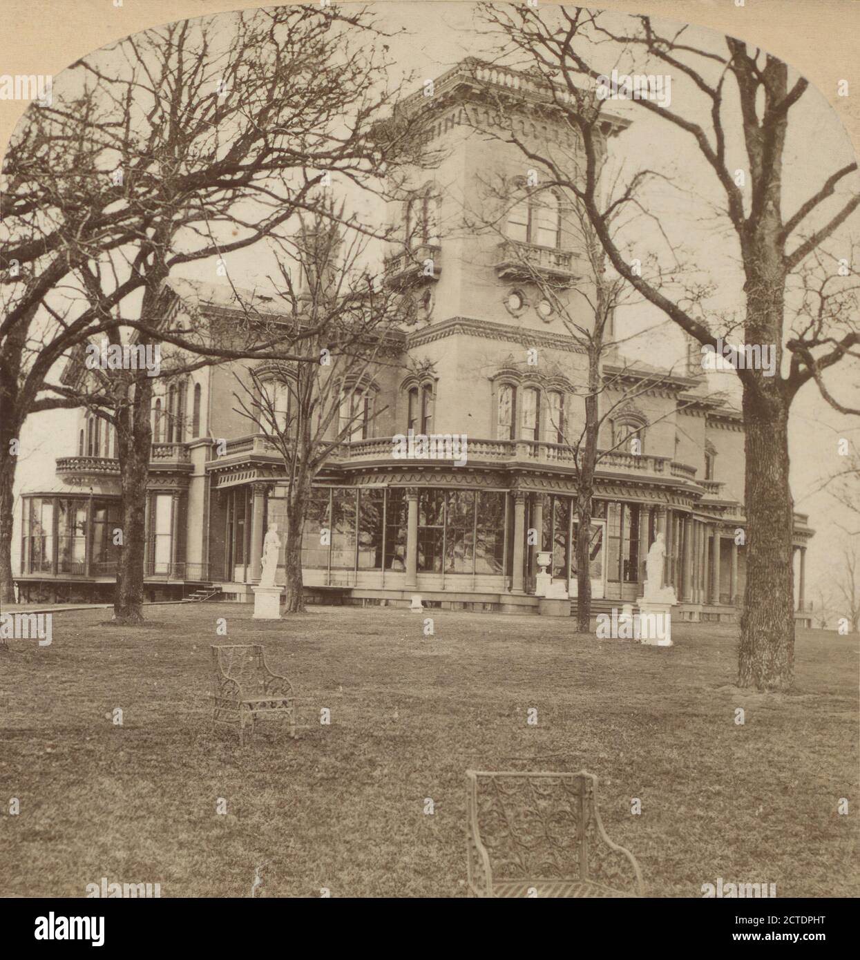 Steven's Castle, Hoboken, N.J. Heimat von General McClellan., Littleton View Co., McClellan, George Brinton, 1826-1885, Mansions, Homes and Haunts, New Jersey, Hoboken (N.J Stockfoto