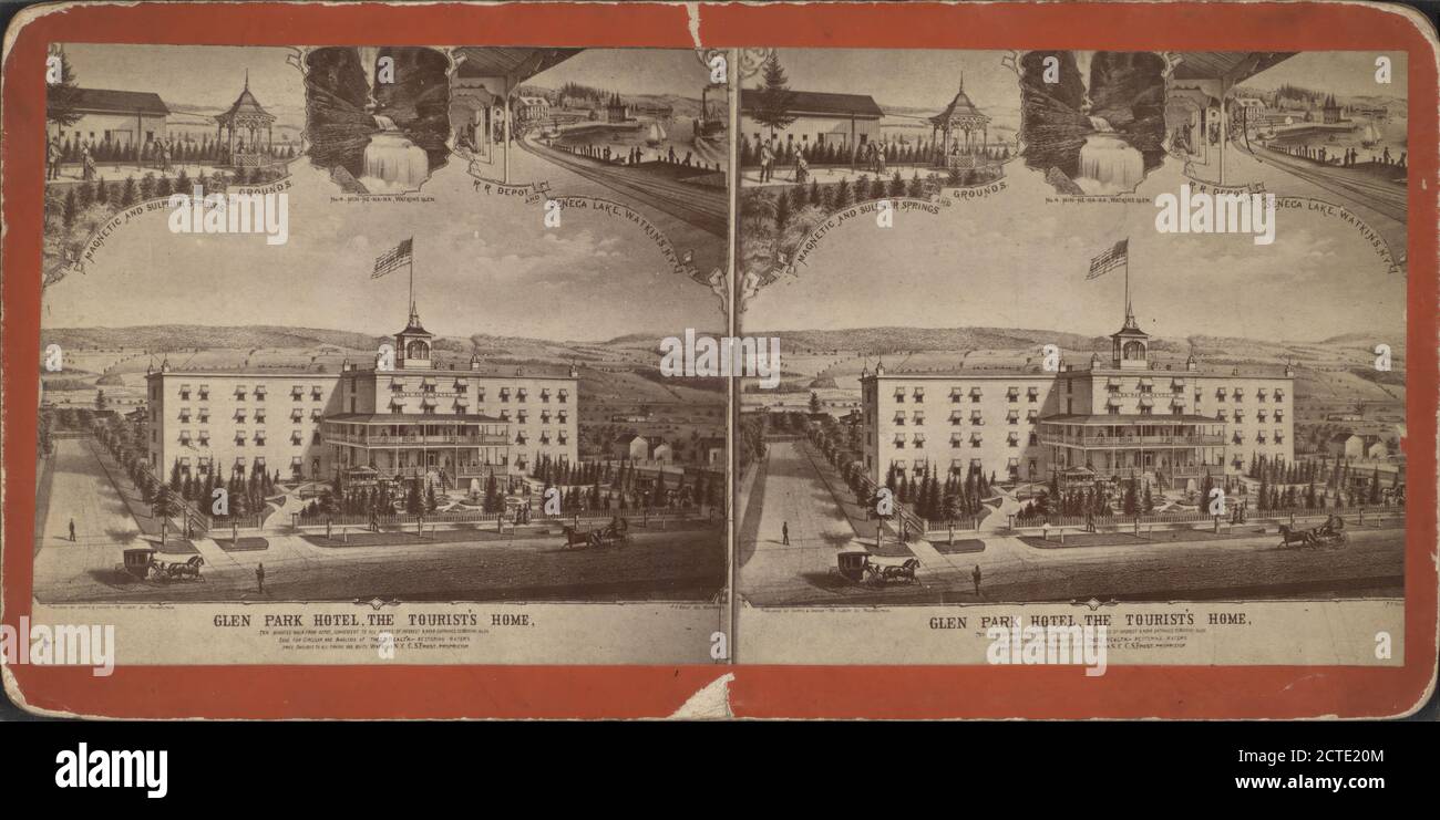 Glen Park Hotel, das Touristenheim., New York (Staat), Watkins Glen (N.Y Stockfoto