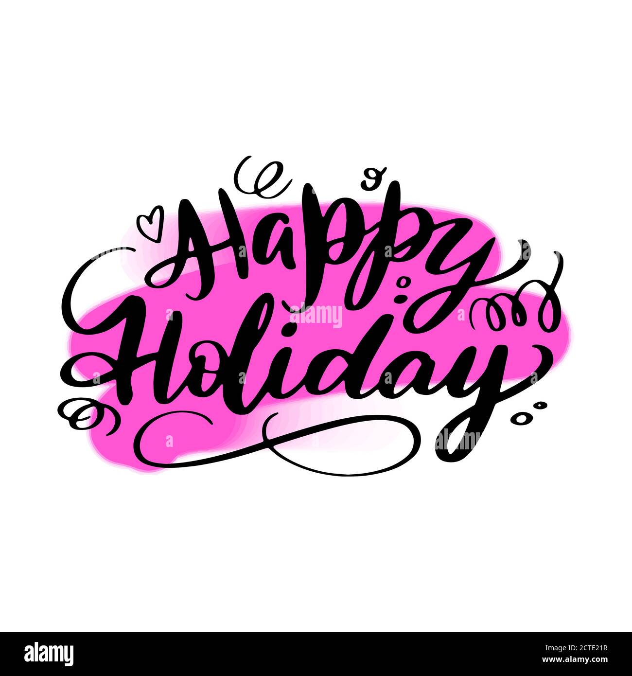 Happy Holiday Schriftzug wurde von Brush geschrieben. Weihnachtskalligraphie. Stock Vektor