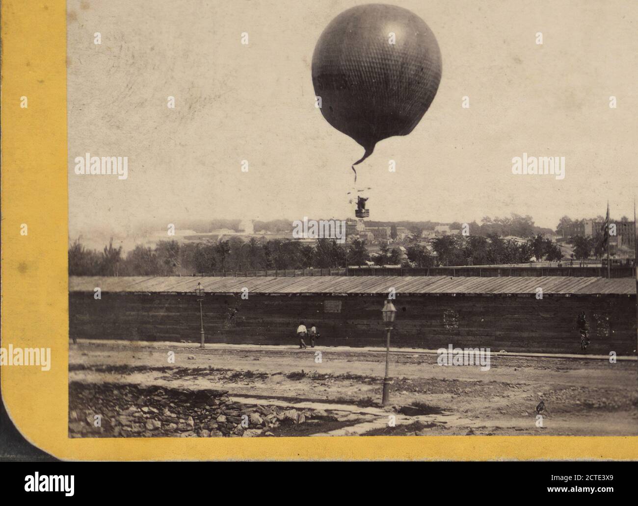 Besteigung von Prof. Loungs Baloon von der Ecke 6th Ave. Und 59th St., E. & H.T. Anthony (Firma), New York (Staat), New York (N.Y.), New York, Central Park (New York, N.Y.), Manhattan (New York, N.Y.) Stockfoto