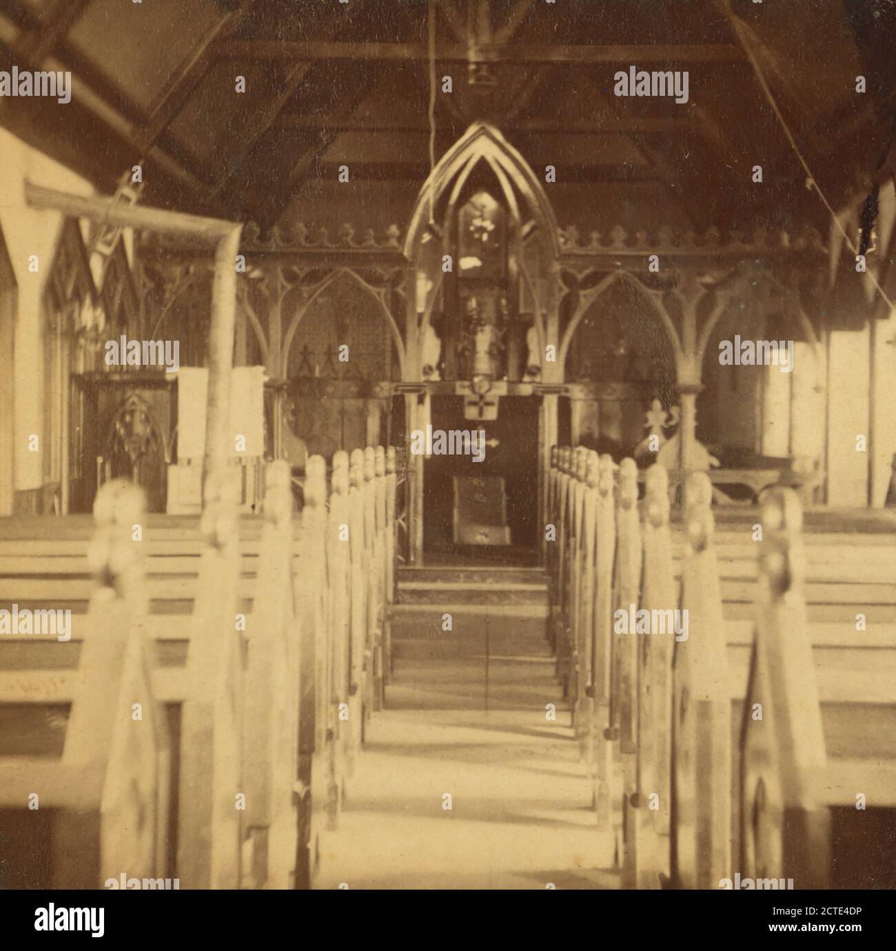 Kapelle der Mission unseres barmherzigsten Erlösers in der Santee-Agentur, Morrow, Stanley J., North Dakota, Dakota Territory Stockfoto