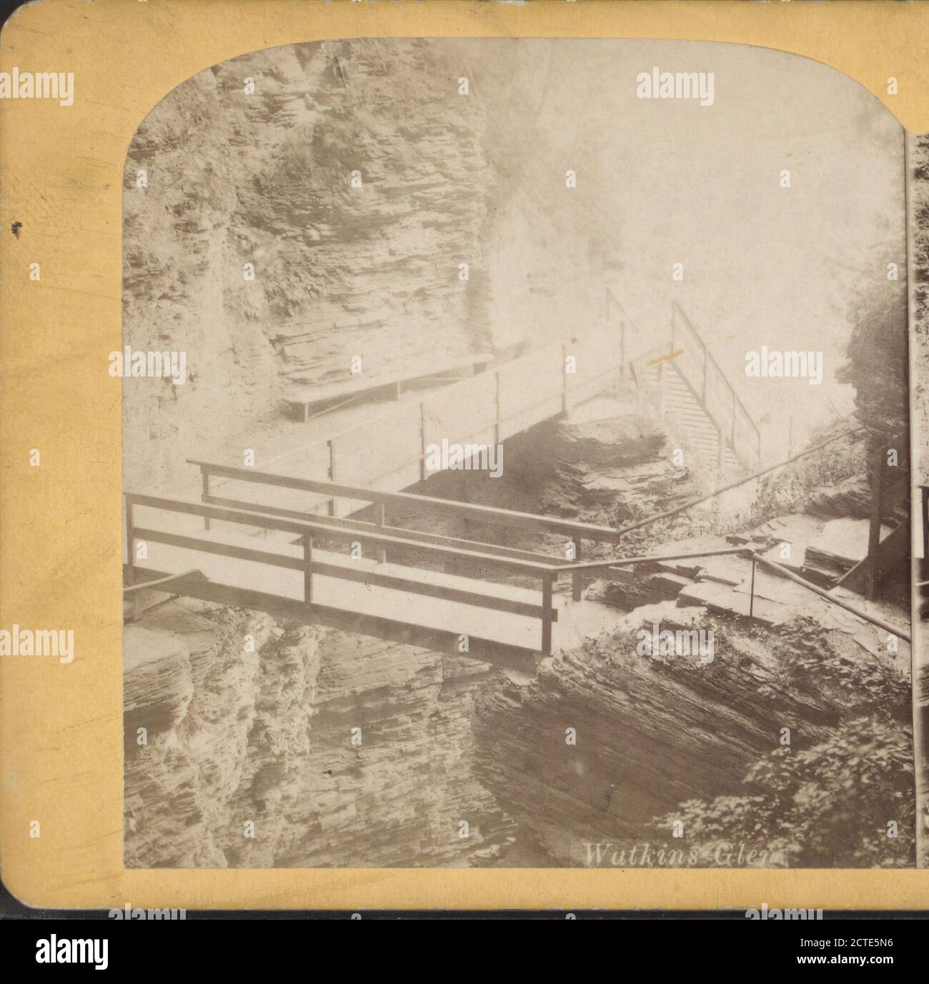 Eingangsbrücke, New York (Bundesstaat), Watkins Glen (N.Y Stockfoto