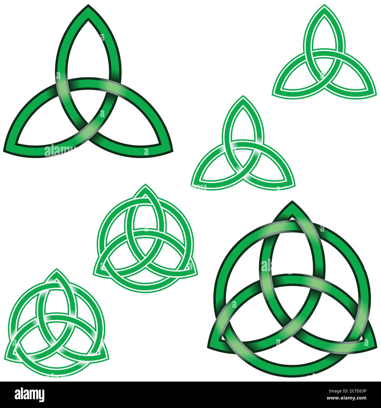 Vektor-Illustration von Wicca Symbol, Wiccan Triqueta umschlungen mit Kreis, alle auf weißem Hintergrund Stock Vektor