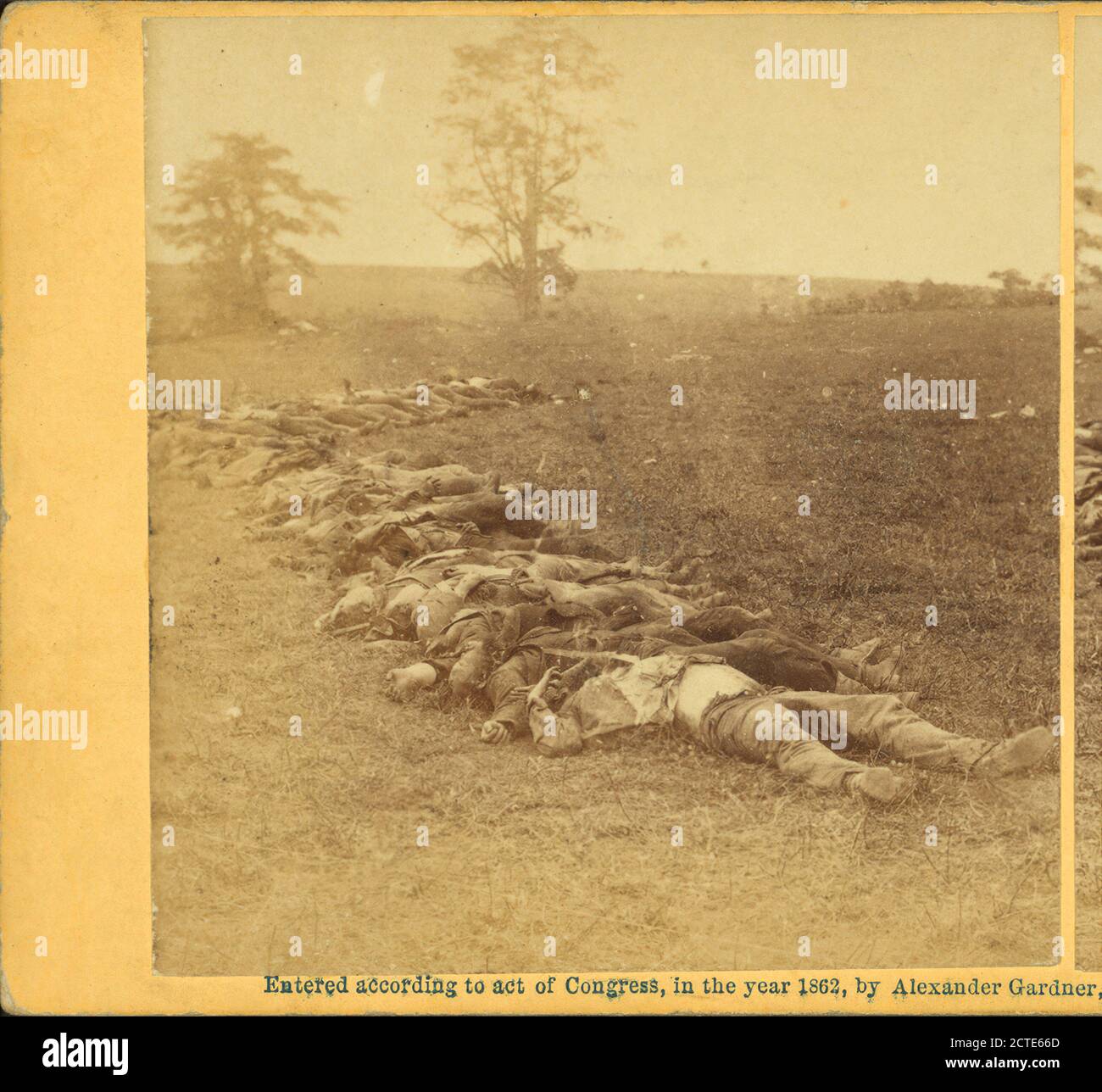 Versammelt für die Beerdigung, nach der Schlacht von Antietam., Gardner, Alexander (1821-1882), 1862, USA Stockfoto