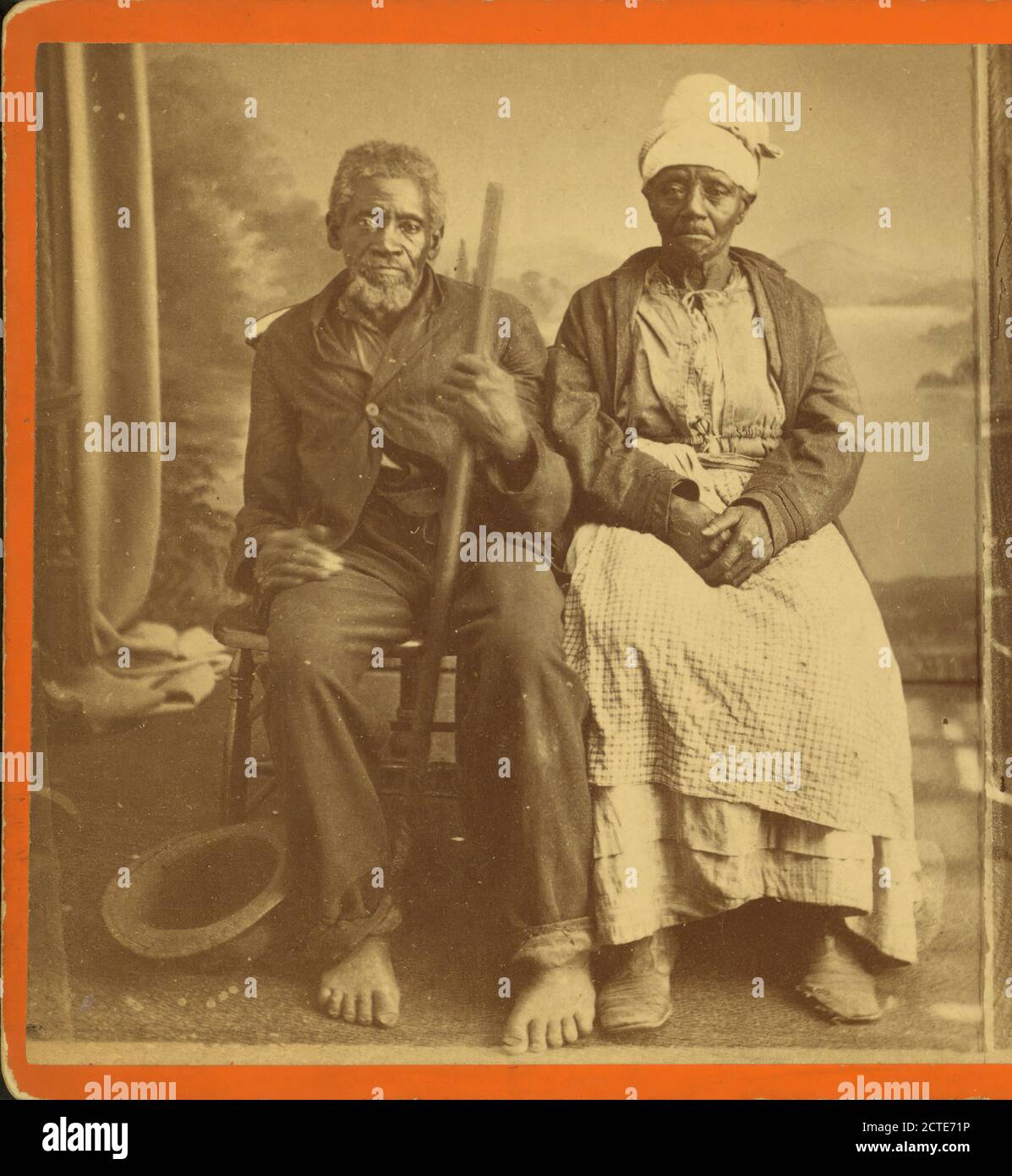 Jack und Abby Hauswirt, im Alter von einhundertzehn Jahren., Havens, O. Pierre (1838-1912), 1868 Stockfoto