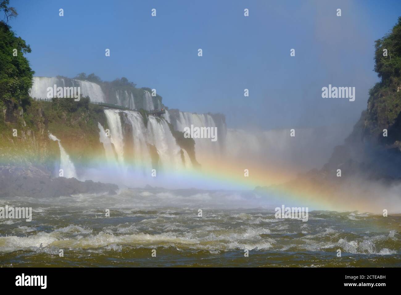 Brasilien Foz do Iguacu - Iguazu Falls Aussichtspunkt zum Teufel Kehle - Las Cataratas del Iguazu Stockfoto