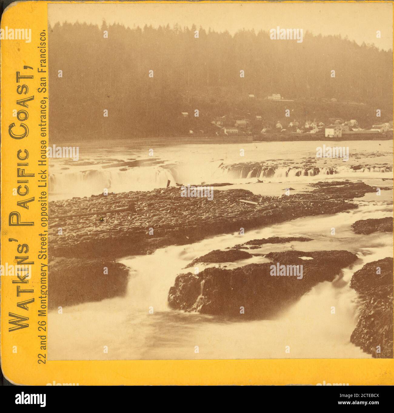 The Willamette Falls, Oregon., Watkins, Carleton E. (1829-1916), Oregon Stockfoto