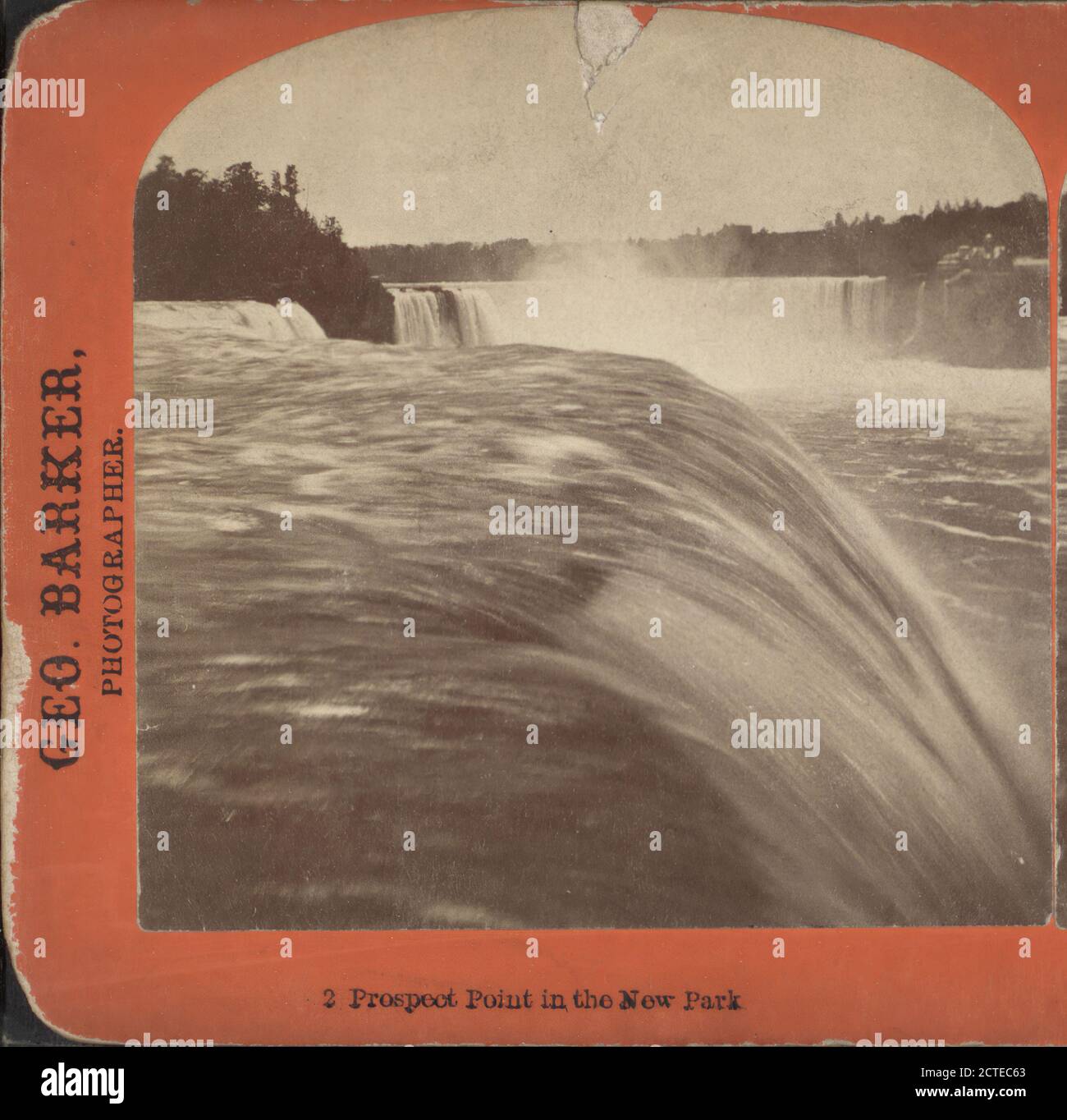 Prospect Point im New Park., Barker, George (1844-1894), New York (Bundesstaat), Niagara Falls (N.Y. und Ont.), Ontario Stockfoto