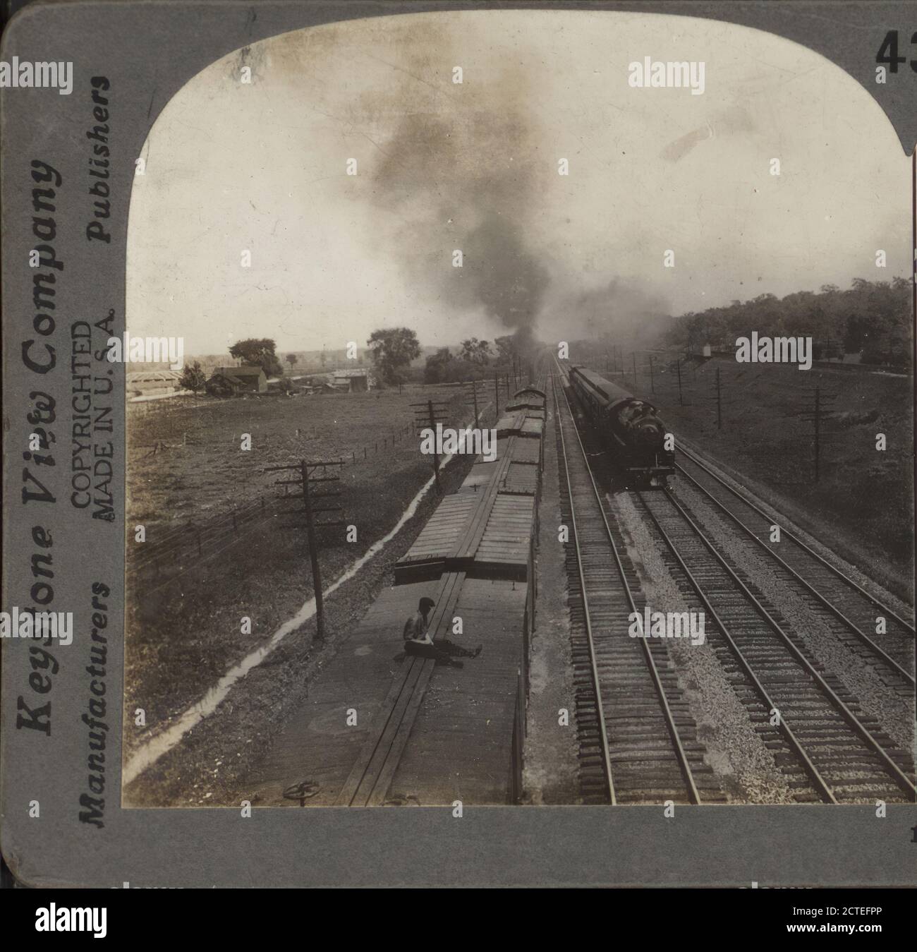 Ein belebter Weg des Handels in Zentral-New York - Vierspurbahn. Electric Road rechts, Erie Canal ganz links, Keystone View Company, 1900, New York (Bundesstaat), Rochester (N.Y Stockfoto