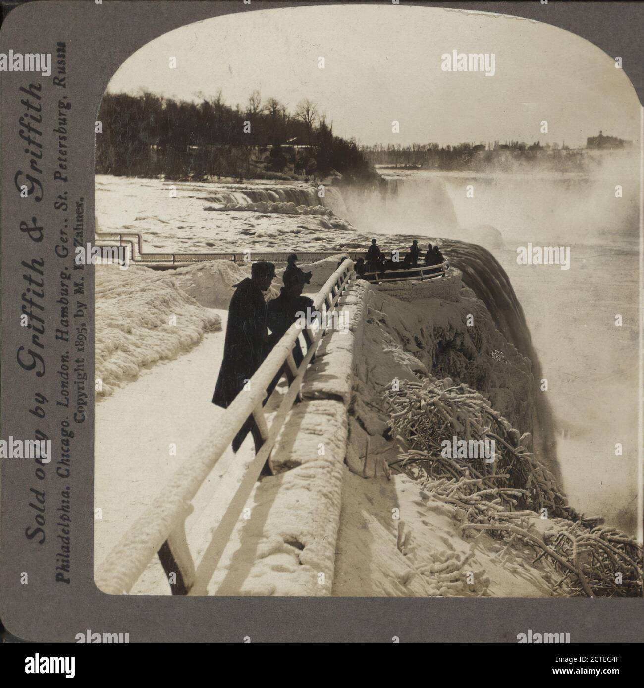 Freie Niagara, Prospect Point, Niagara Falls, N.Y., Zahner, M. H., New York (Bundesstaat), Niagara Falls (N.Y. und Ont.), Niagara Falls Stockfoto