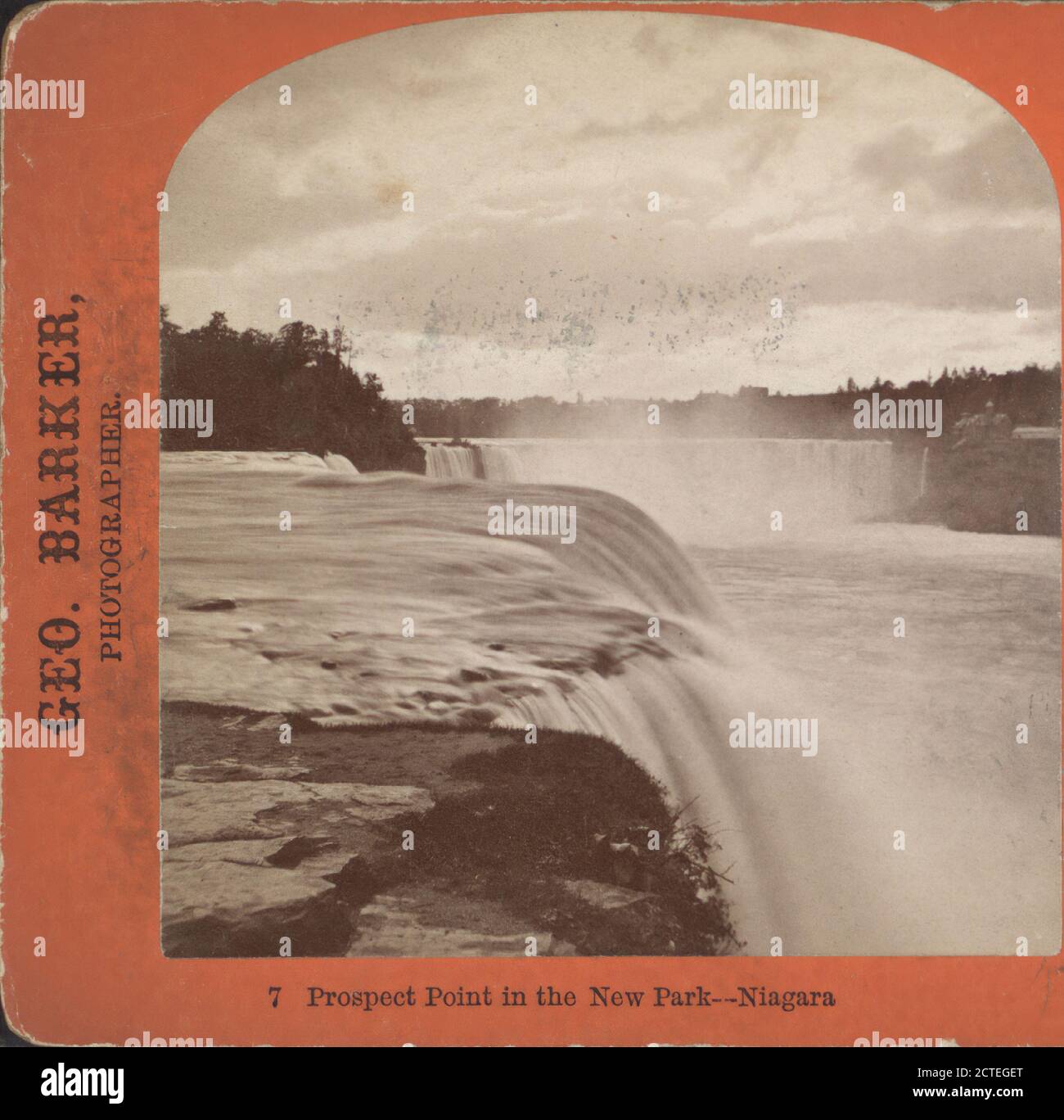 Prospect Point im New Park, Niagara., Barker, George (1844-1894), New York (Bundesstaat), Niagara Falls (N.Y. und Ont.), Ontario Stockfoto