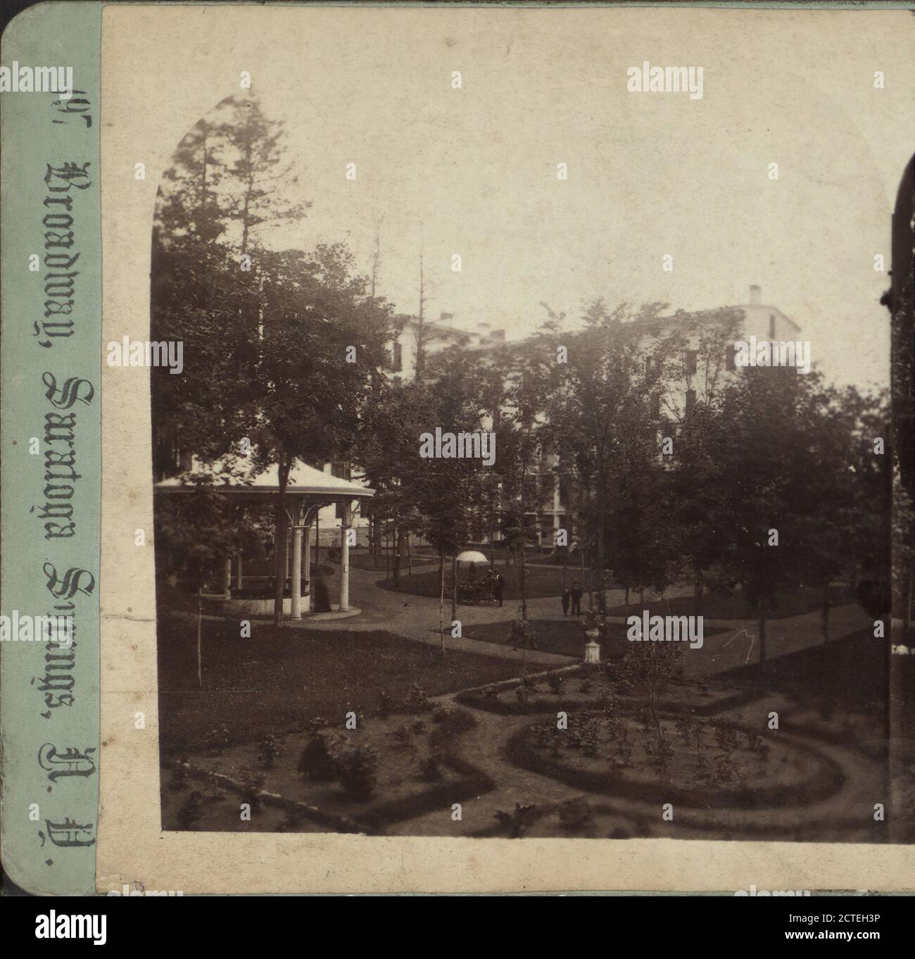 Clarendon Park., Saratoga Photograph Co., New York (Staat), Saratoga Springs, Saratoga Springs (N.Y Stockfoto