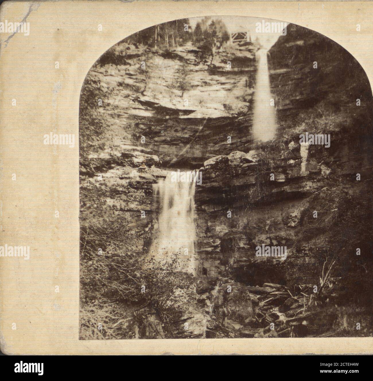 Falls of the Kauterskill, Catskill Mountains., London Stereoscopic View Co., New York (Staat), Catskill Mountains (N.Y Stockfoto