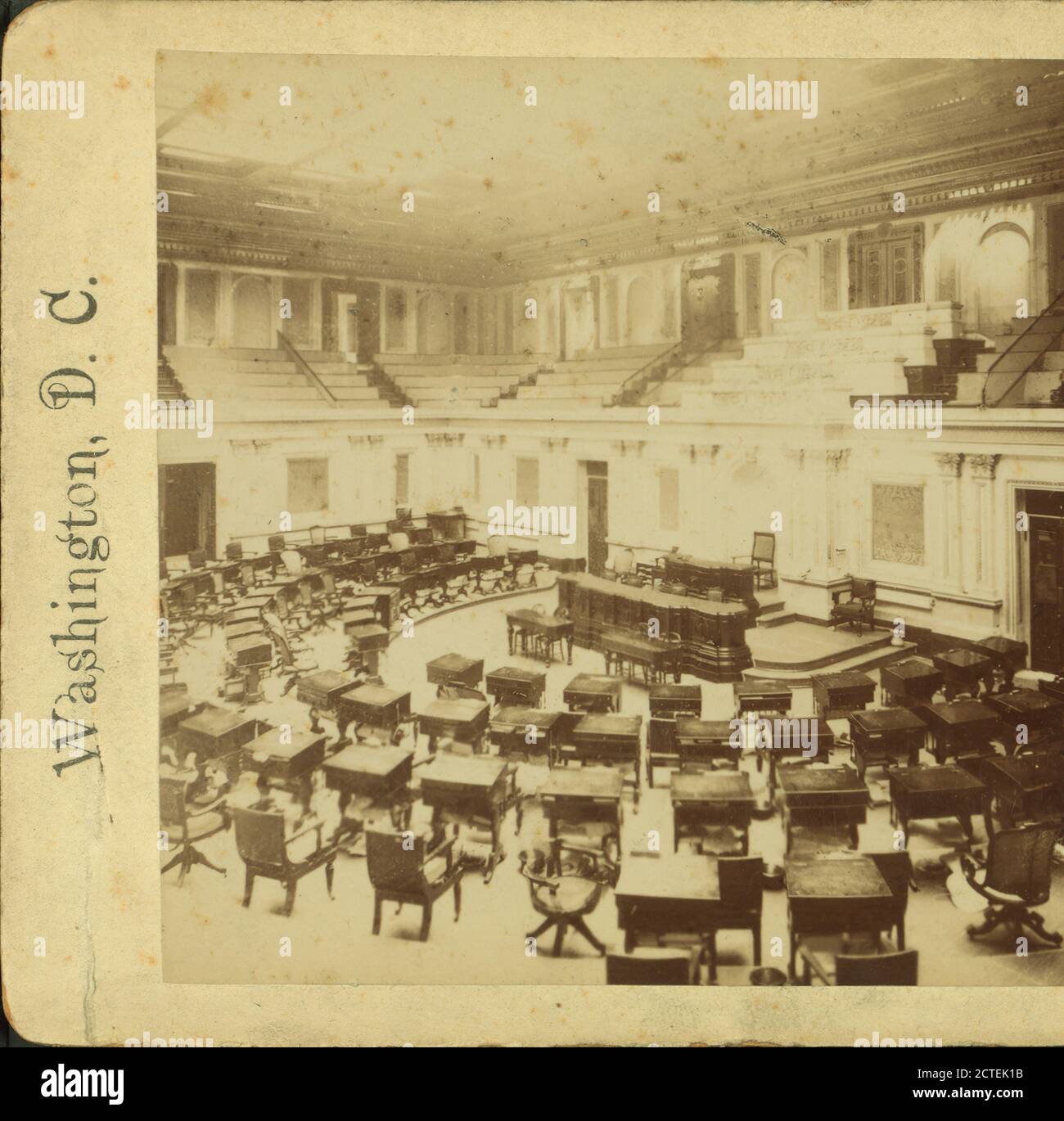 Senatskammer., Vereinigte Staaten. Kongress. Senat, 1865, Washington (D.C.), Vereinigte Staaten Stockfoto
