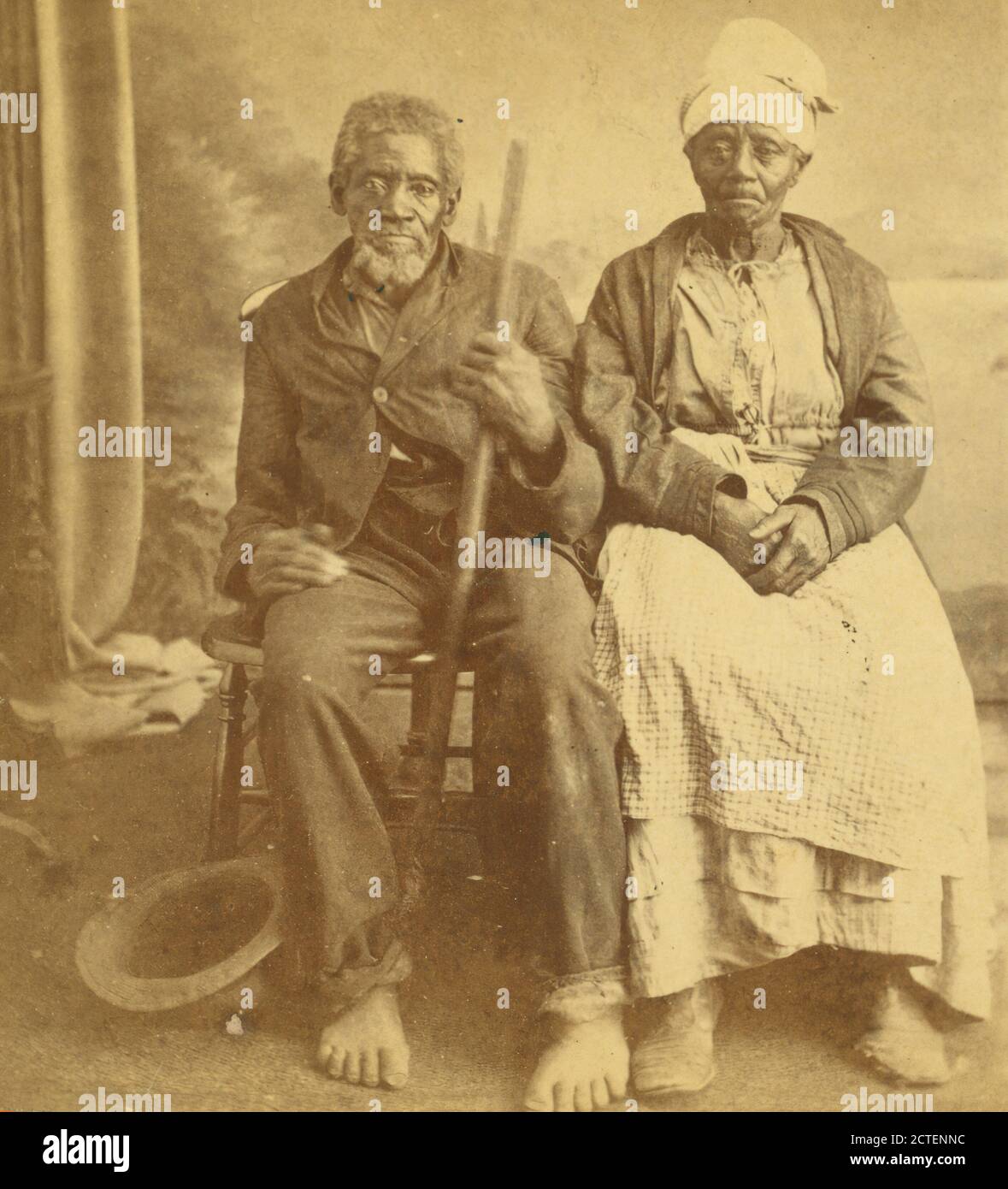 Jack und Abby Hauswirt, im Alter von einhundertzehn Jahren., Havens, O. Pierre (1838-1912), 1868 Stockfoto