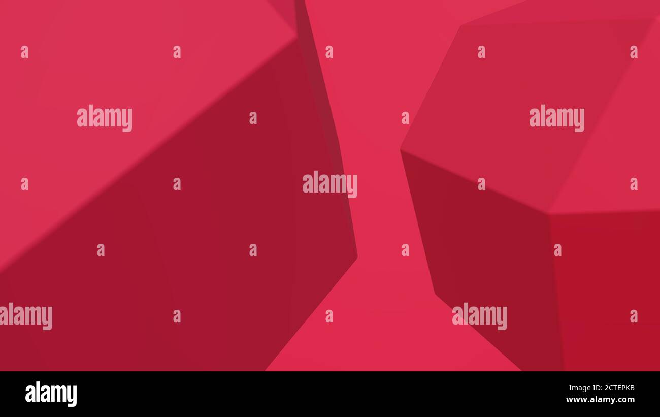 Rosa geometrische Formen Hintergrund, abstrakte 3d-Rendering. Stockfoto