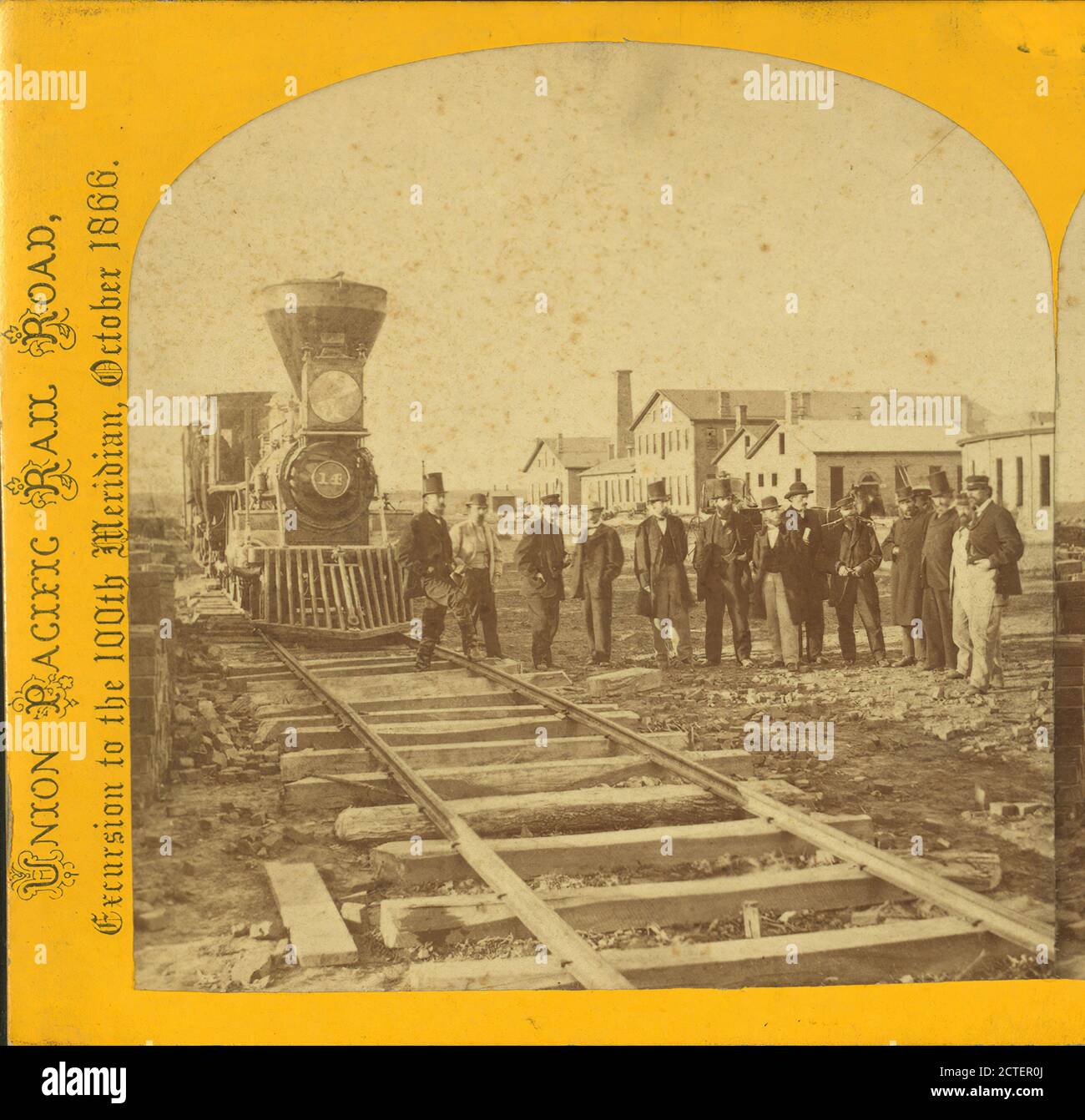 T.C. Durant, RA und Leiter der Depts., U.P.R.R.R., Carbutt, John (1832-1905), Union Pacific Railroad Company, Durant, Thomas Clark, 1820-1885, 1866, Nebraska Stockfoto