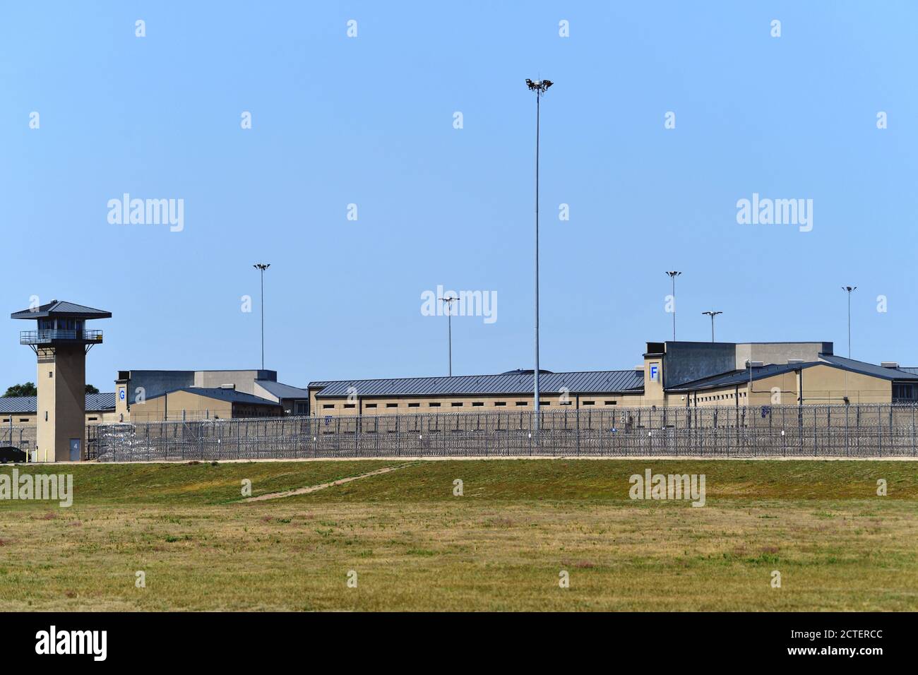 Thomson, Illinois, USA. Die US-Strafanstalt Thomson (USP Thomson), ehemals das Thomson Correctional Center in Thomson, Illinois. Stockfoto