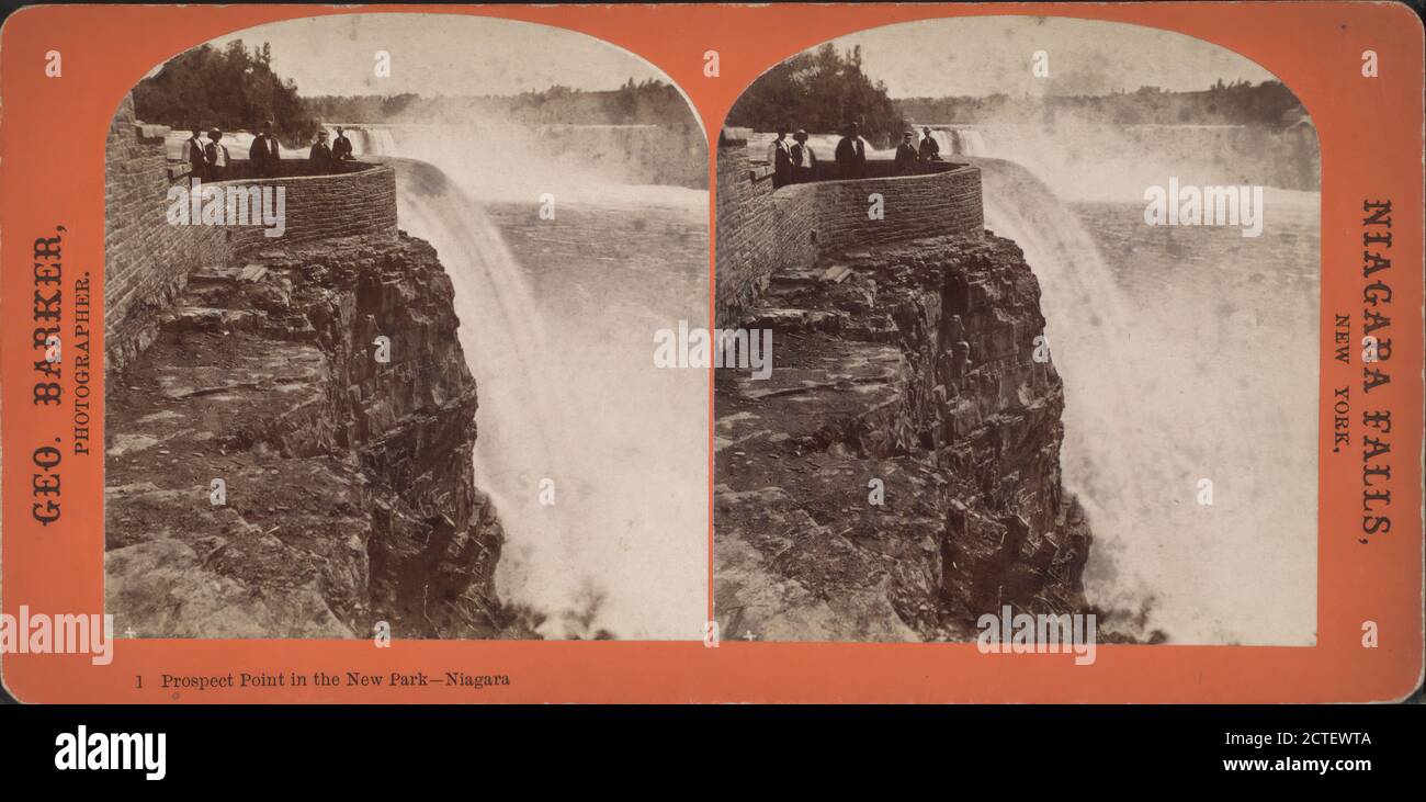 Prospect Point im New Park, Niagara., Barker, George (1844-1894), New York (Bundesstaat), Niagara Falls (N.Y. und Ont.), Ontario Stockfoto
