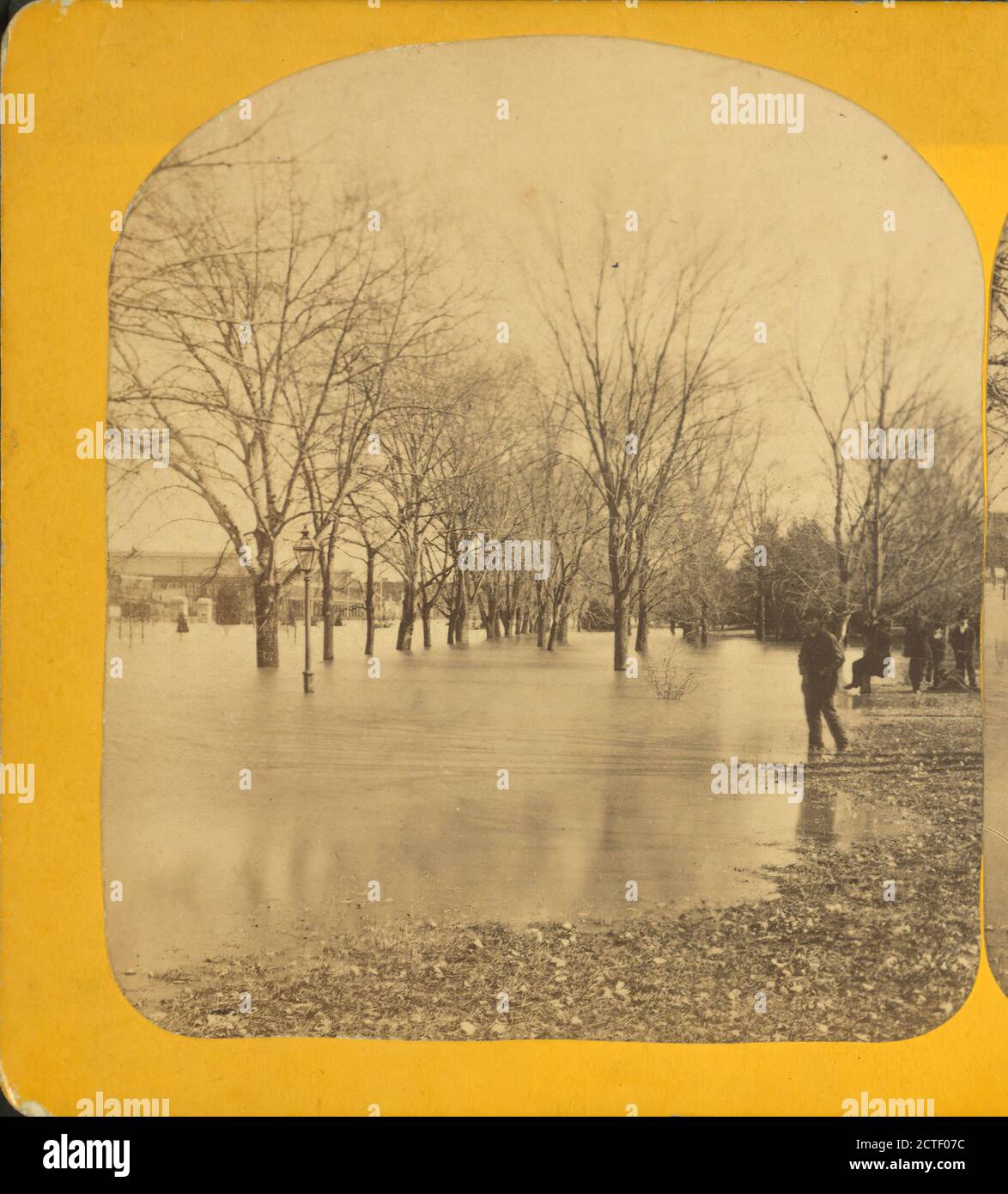 Smithsonian Grounds during the Great Flood, Feb. 12, 1881., Rising of the Waters., Douglas, Ranald, Smithsonian Institution, 1881, Washington (D.C Stockfoto
