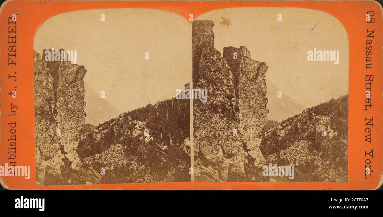 Unter den Weißen Bergen., Fisher, A. J. (Albert J.) (1842-1882), Canyons, Rocks, Mountains, New Hampshire, White Mountains (N.H. und Me Stockfoto