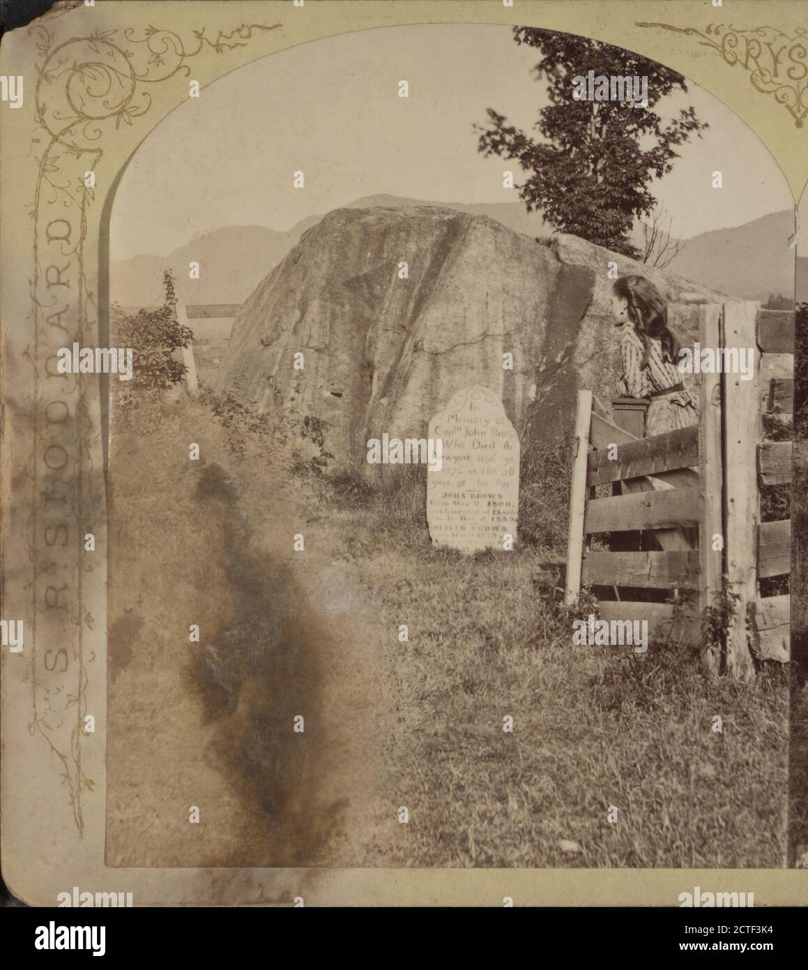 John Brown's Grave, North Elba., Stoddard, Seneca Ray (1844-1917), Brown, John, 1800-1859, Tomb, New York (State), North Elba (N.Y. : Stadt Stockfoto