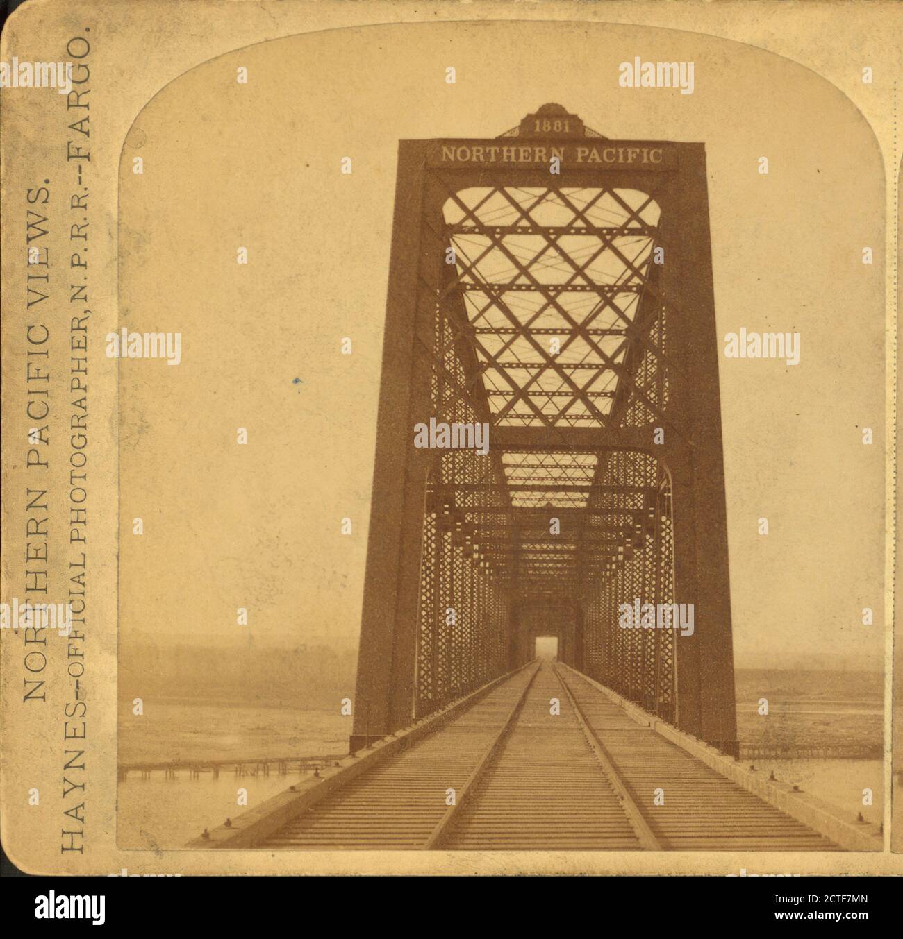 Northern Pacific Railway Bridge., Haynes, F. Jay (Frank Jay) (1853-1921 Stockfoto