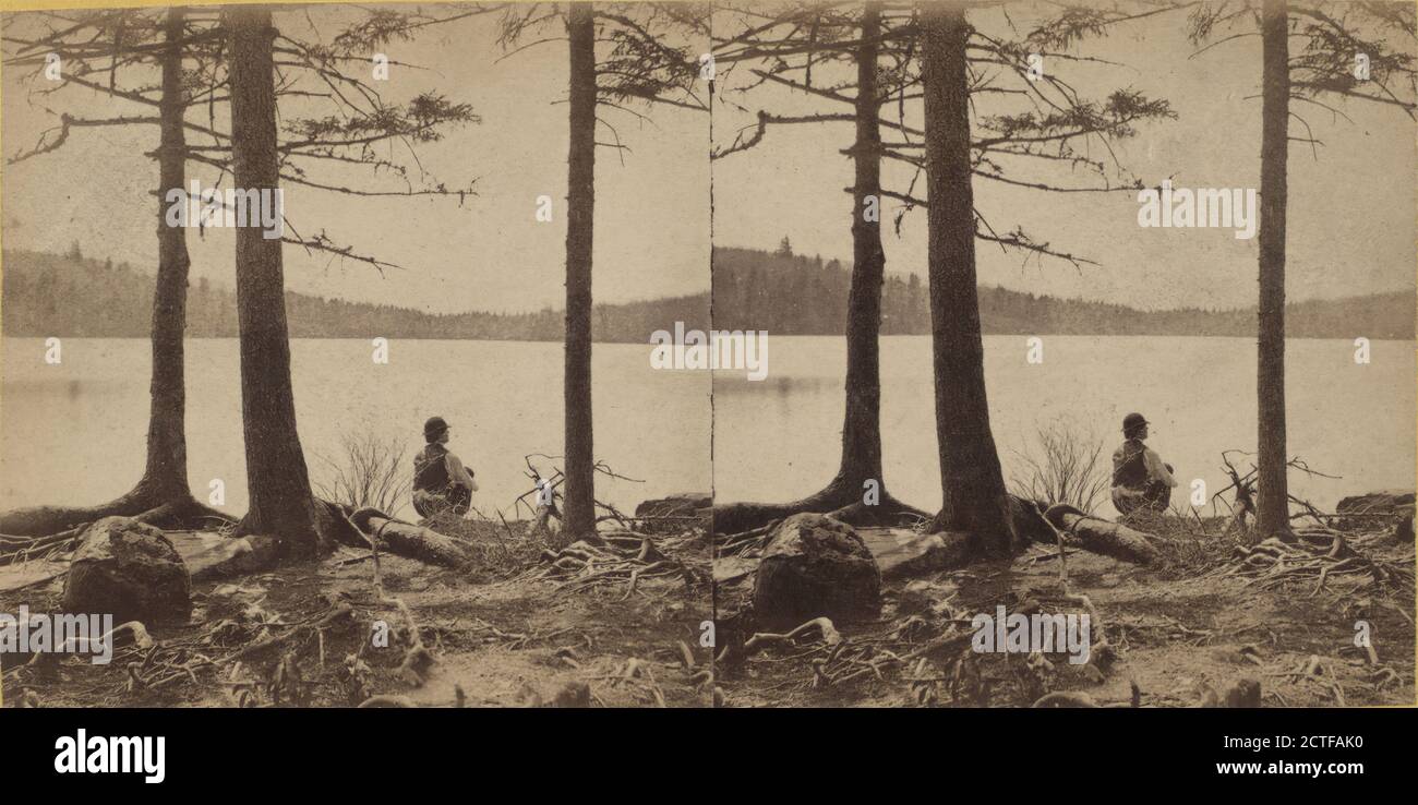 South Lake. Hunter Mountain in der Ferne., E. & H.T. Anthony (Firm), New York (Bundesstaat), Catskill Mountains (N.Y Stockfoto
