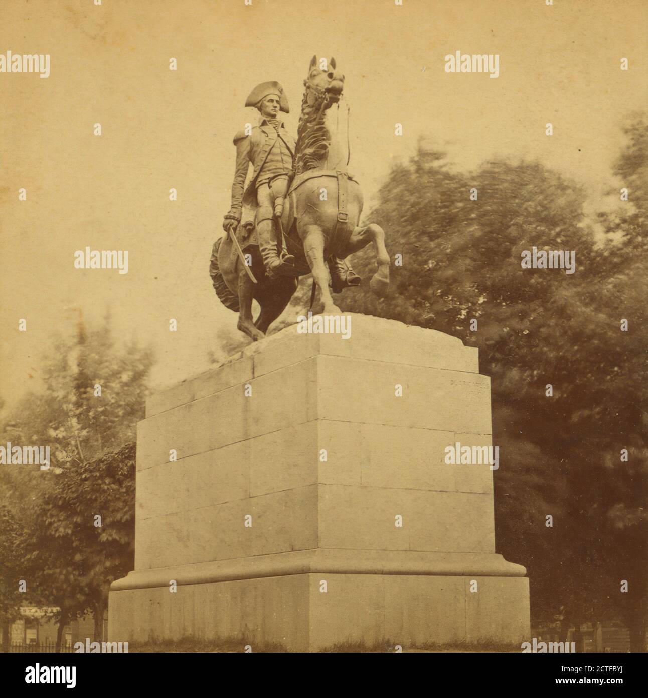 Statue von Washington., Mills, Clark (1810-1883), Kilburn Brothers, Washington, George, 1732-1799, 1860, Washington (D.C Stockfoto