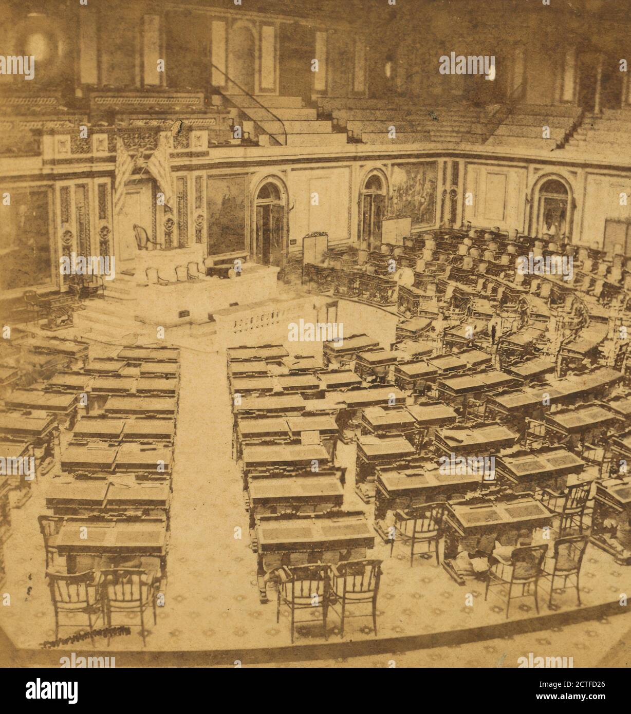Hall of House of Representatives., United States Capitol (Washington, D.C.), United States. Kongress. House, 1870, Washington (D.C.), USA Stockfoto