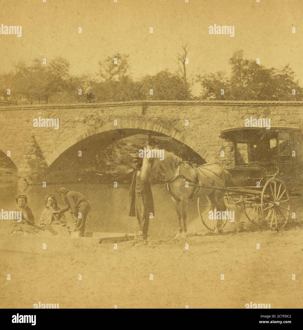 PIC-nic Party auf der Antietam Bridge, 22. Sept., 1862., Gardner, Alexander (1821-1882), 1862, USA Stockfoto