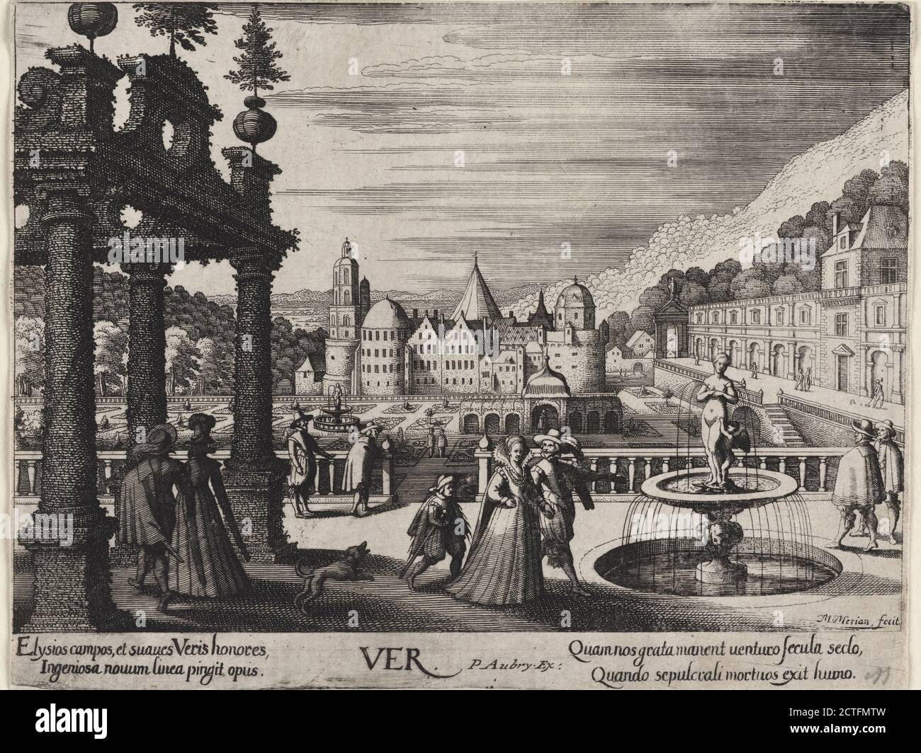 Frühling, Standbild, Druckgrafiken, 1622, Merian, Matthäus, 1593-1650 Stockfoto