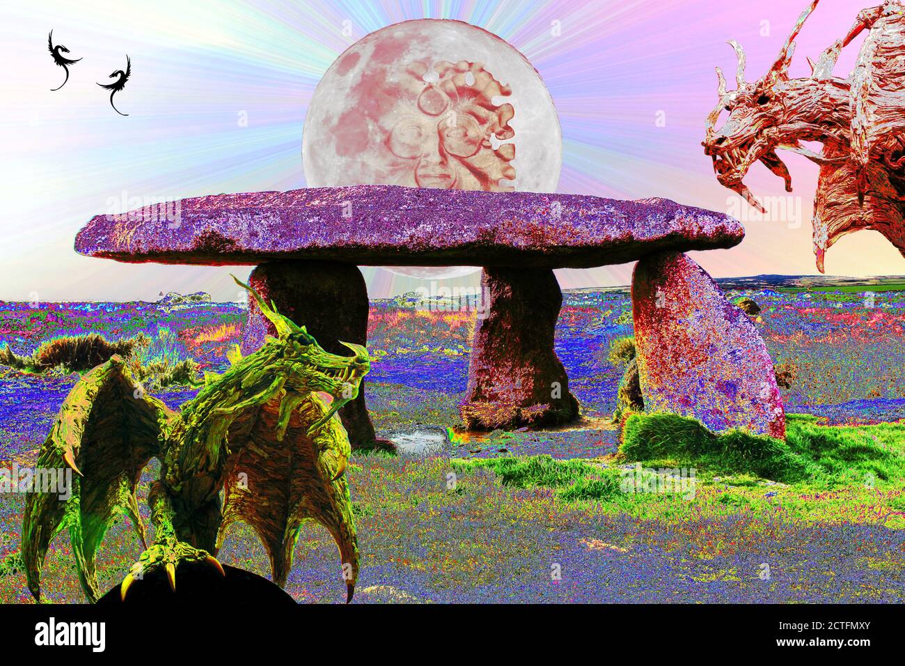 Liebe auf den ersten Blick oder sollte es Liebe auf den ersten Biss sein. Für den Drachen in deinem Leben mit Platz zum Kopieren, um eine Nachricht hinzuzufügen. Stockfoto